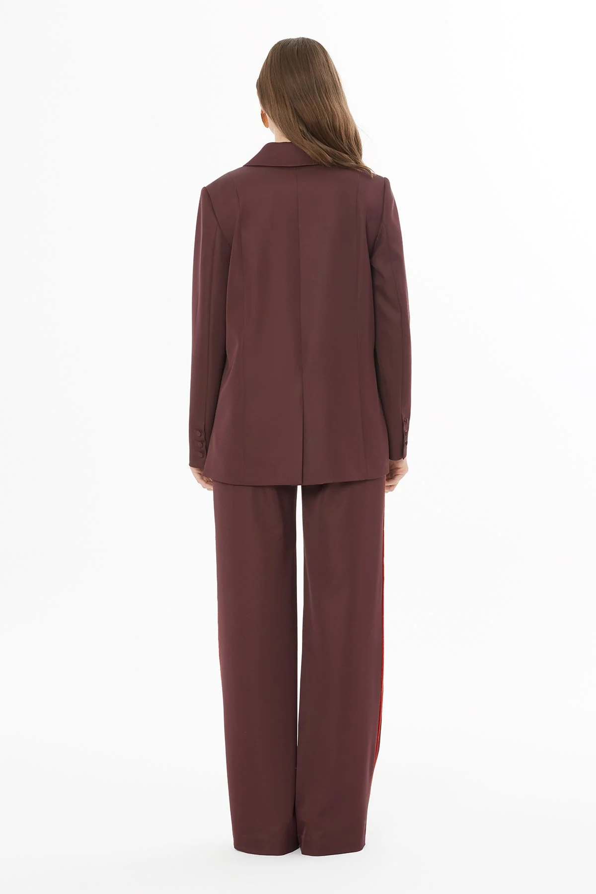 Burgundy Double-Breasted Jacket - Image 4