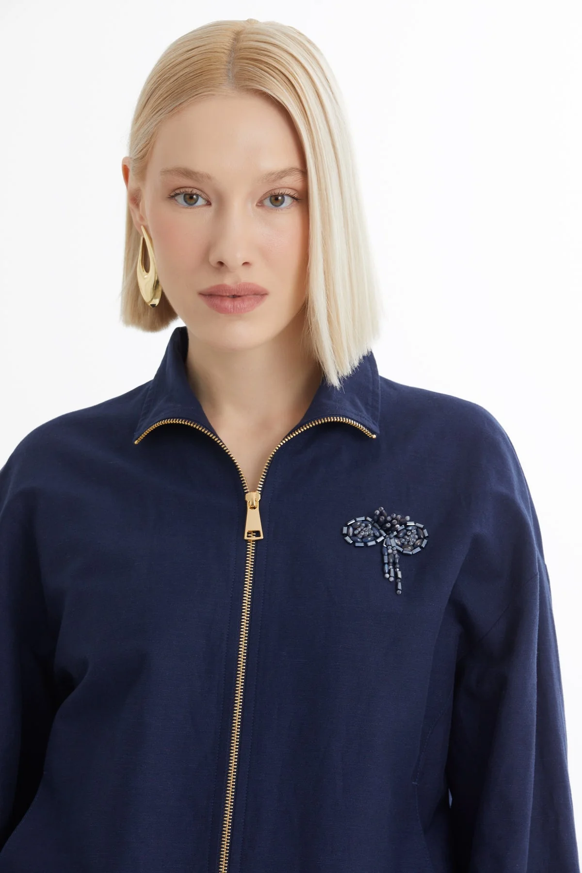 Dark Navy Jacket and Flounce Skirt Set - Image 3