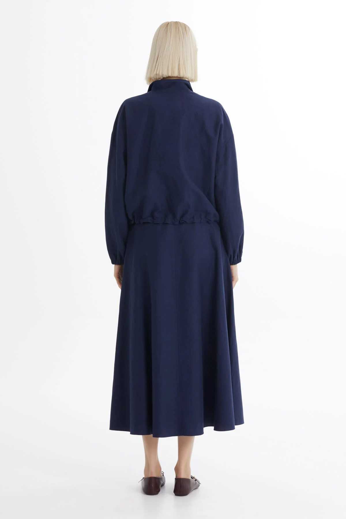 Dark Navy Jacket and Flounce Skirt Set - Image 5