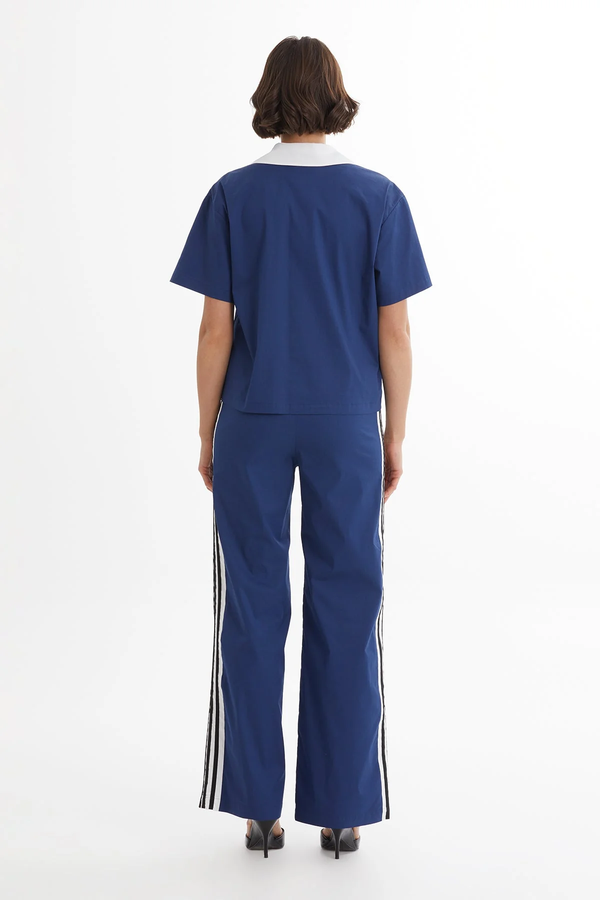 Dark Navy Shirt Detail Track Suit Set - Image 4