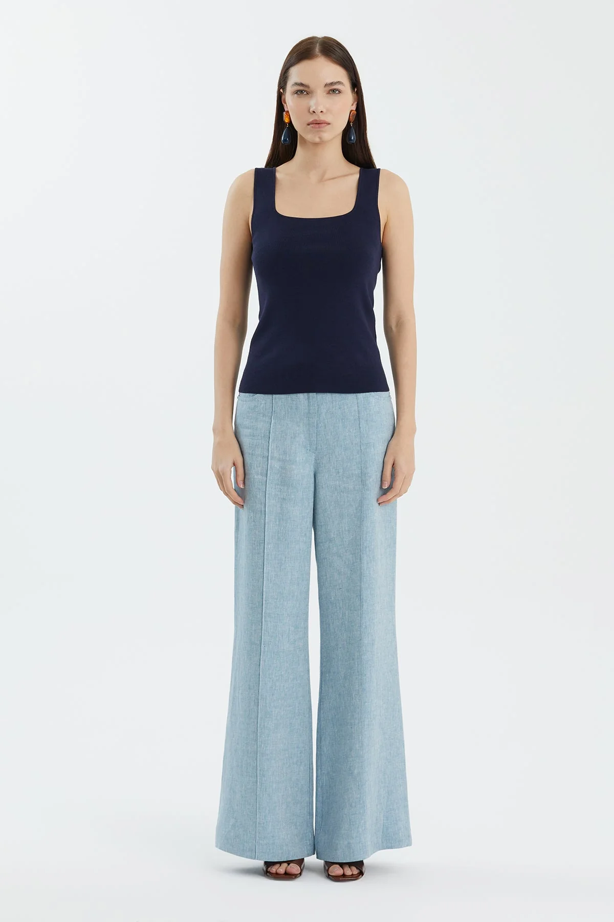Dark Navy Silk Blend Strap Knit - Image 3