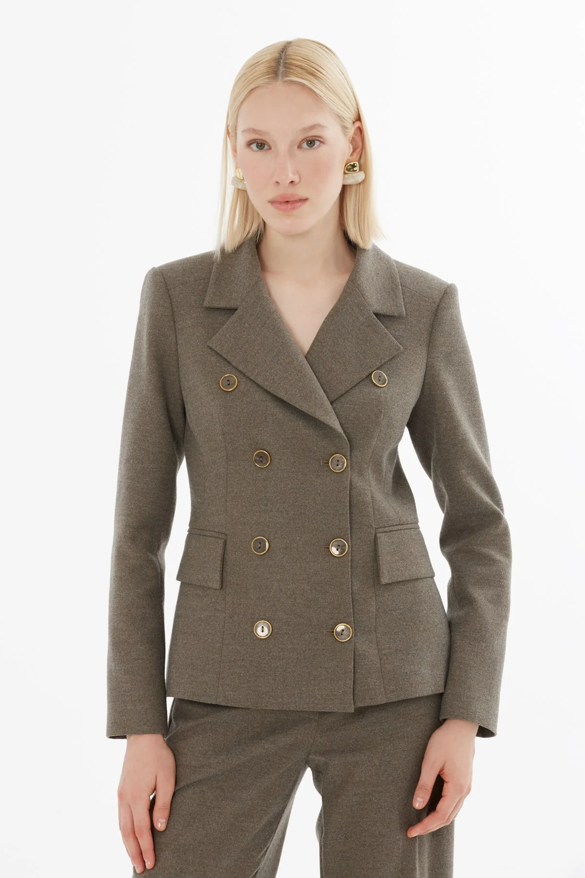 Double-Breasted Blazer and Trousers Set - Image 3
