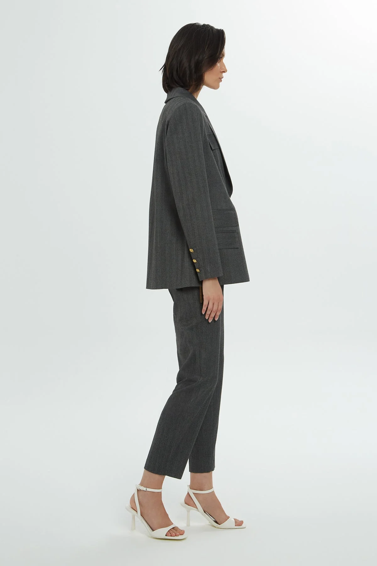 Double-Breasted Buttoned Jacket - Image 2