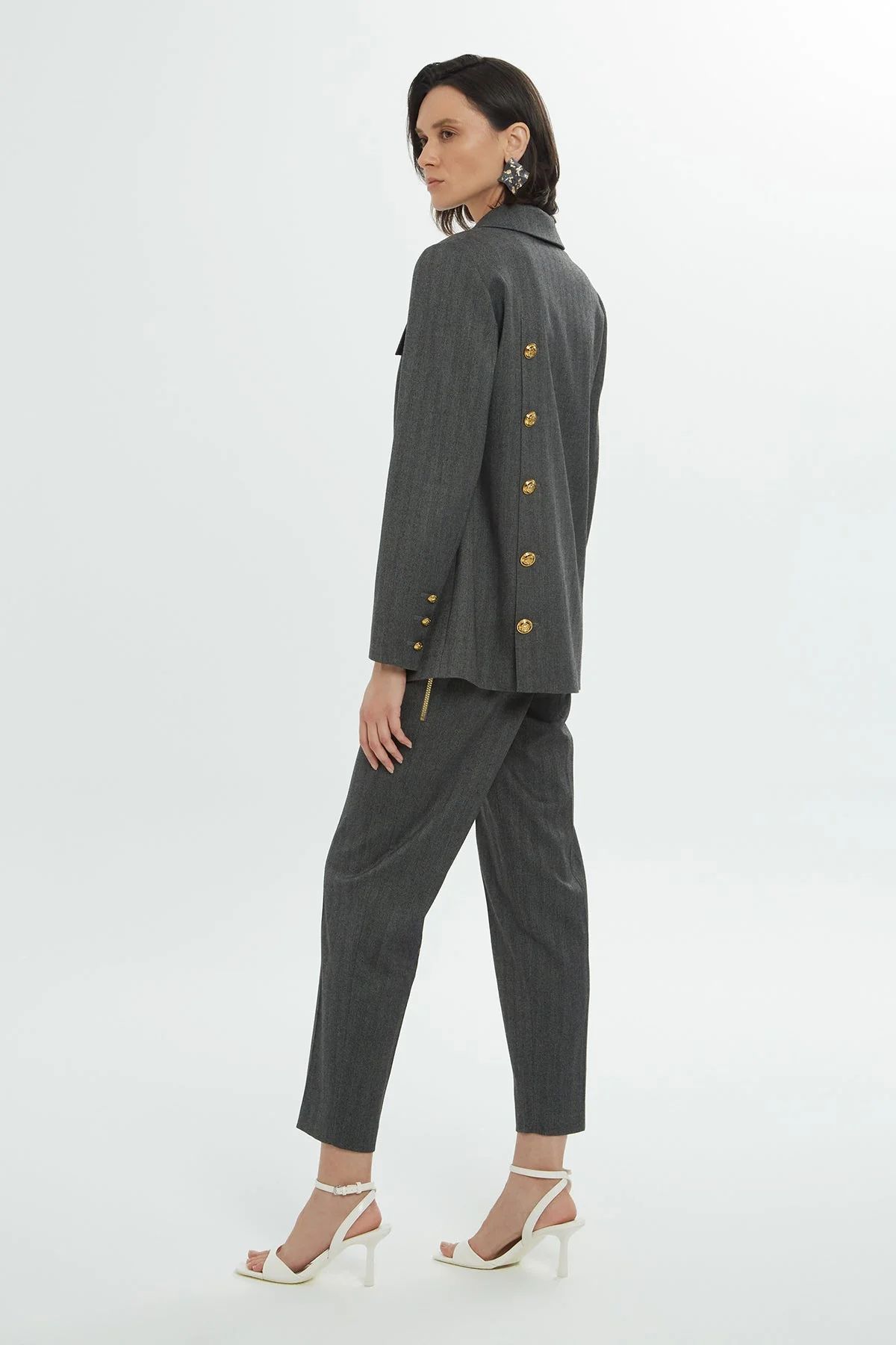 Double-Breasted Buttoned Jacket - Image 3