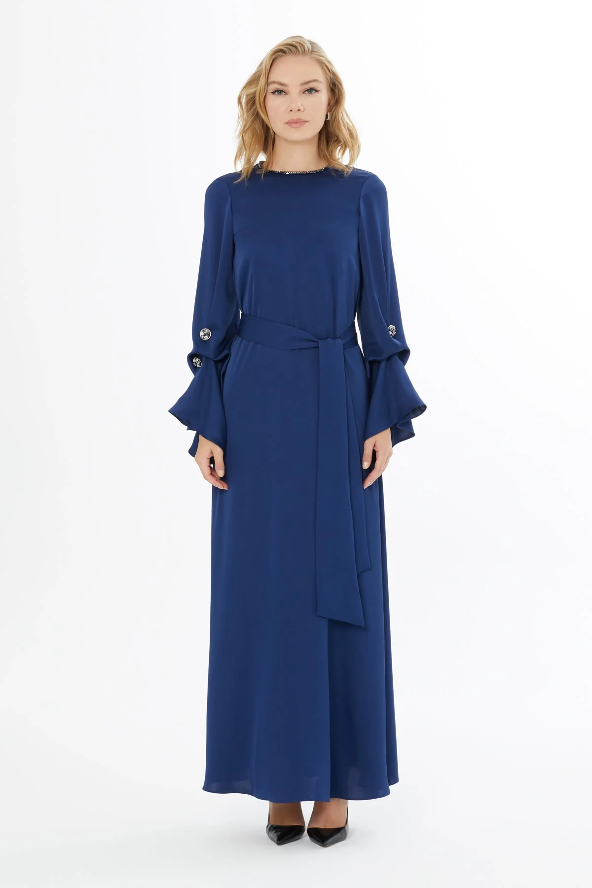 Dress with Detachable Belt