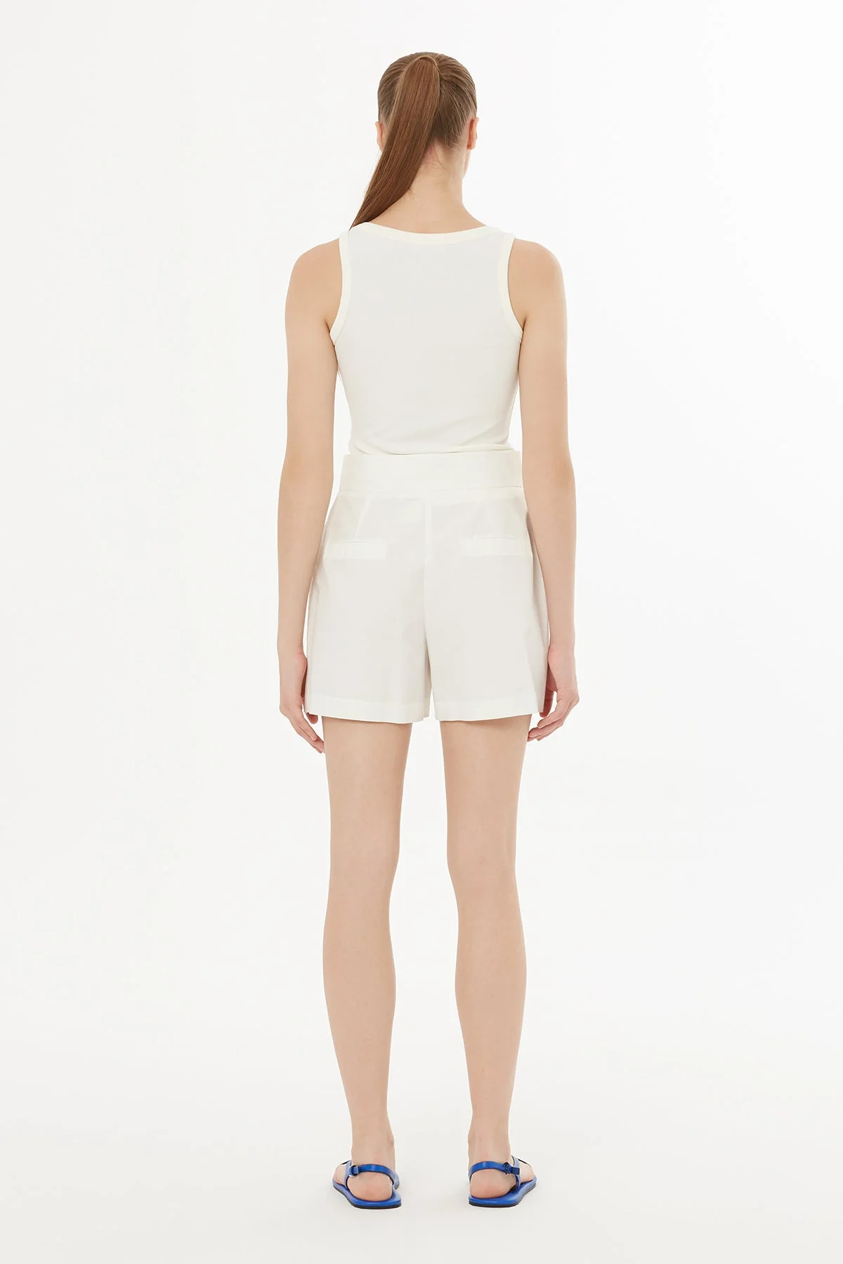 Ecru Belted Shorts - Image 4