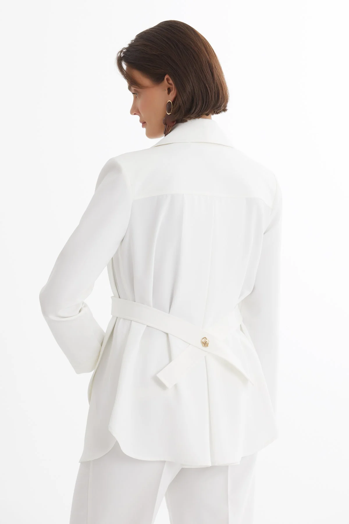 Ecru Blazer and Straight-Leg Trouser Set - Image 4