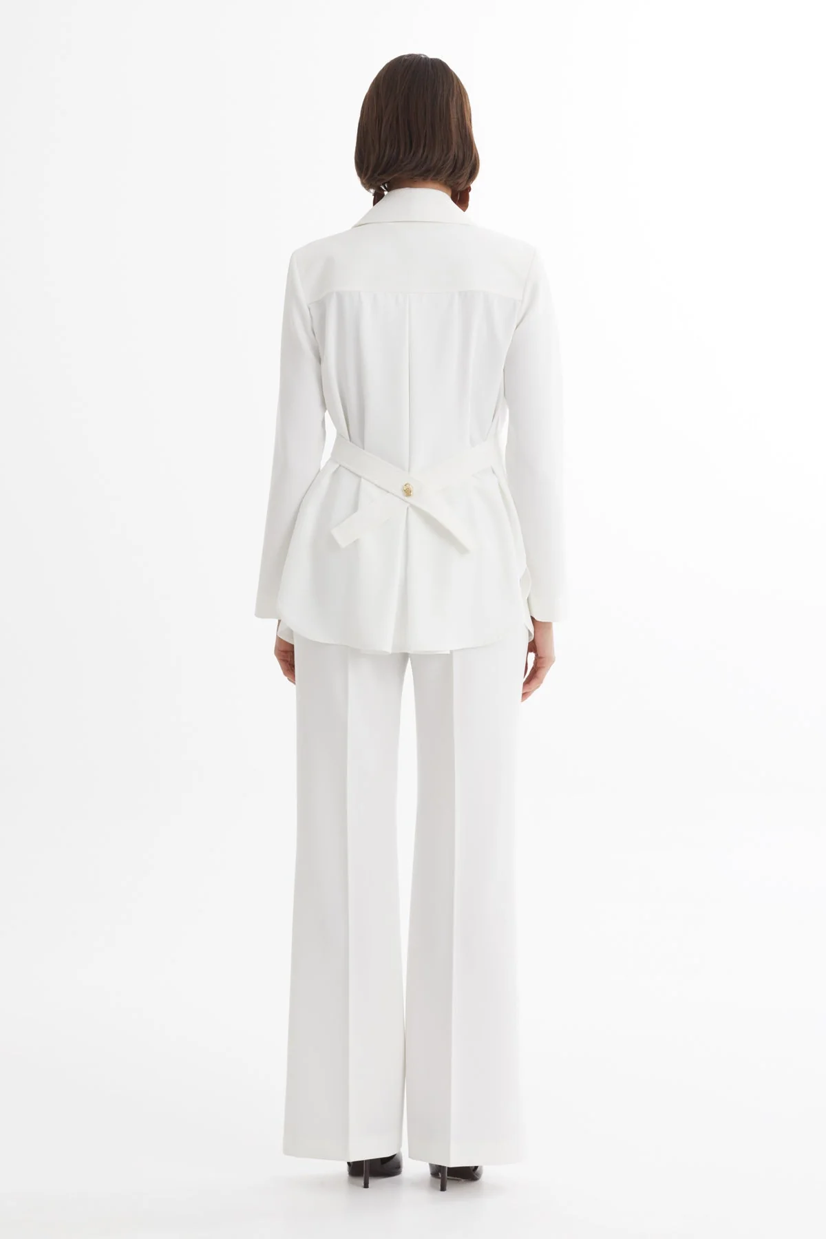Ecru Blazer and Straight-Leg Trouser Set - Image 5