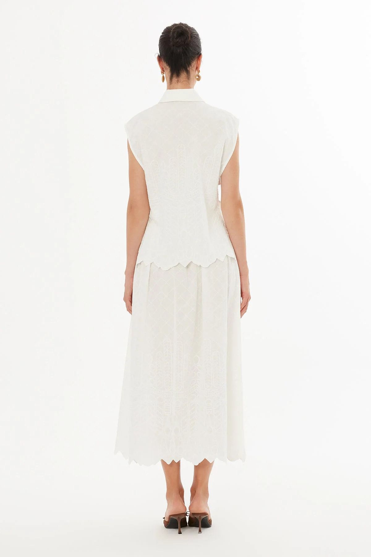 Ecru Buckle Detail Blouse - Image 5