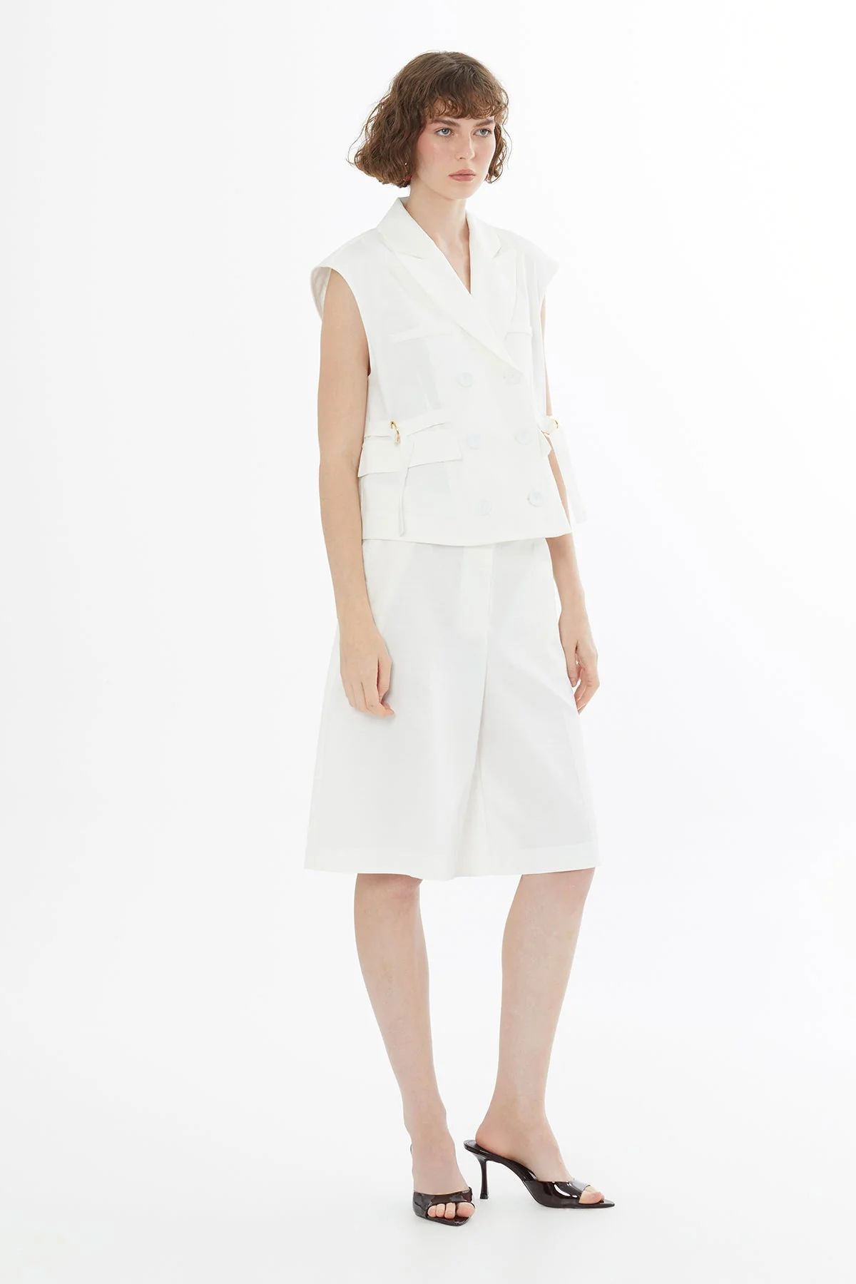 Ecru Buckle Detail Jacket - Image 4
