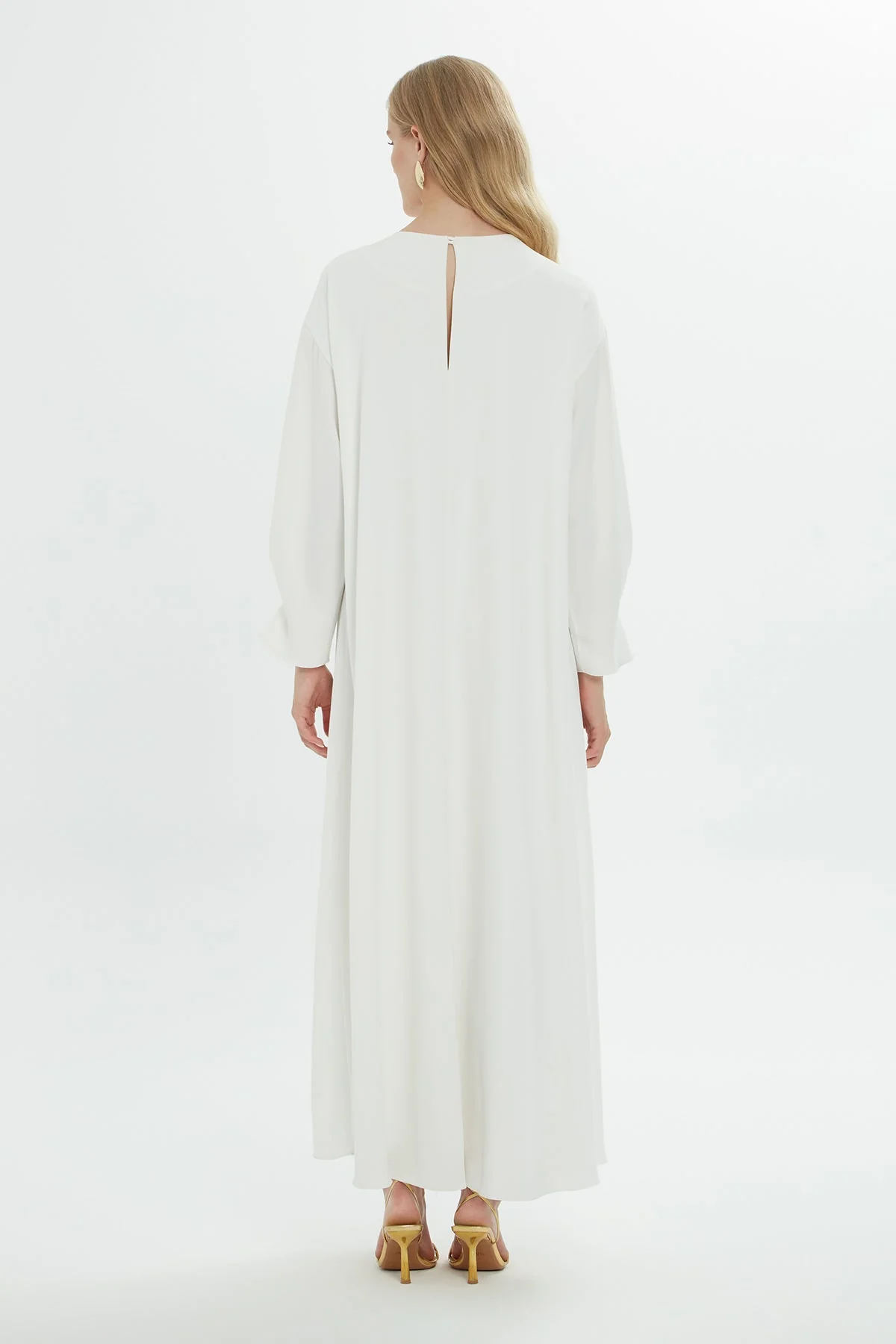 Ecru Chain-Collar Maxi Dress - Image 4