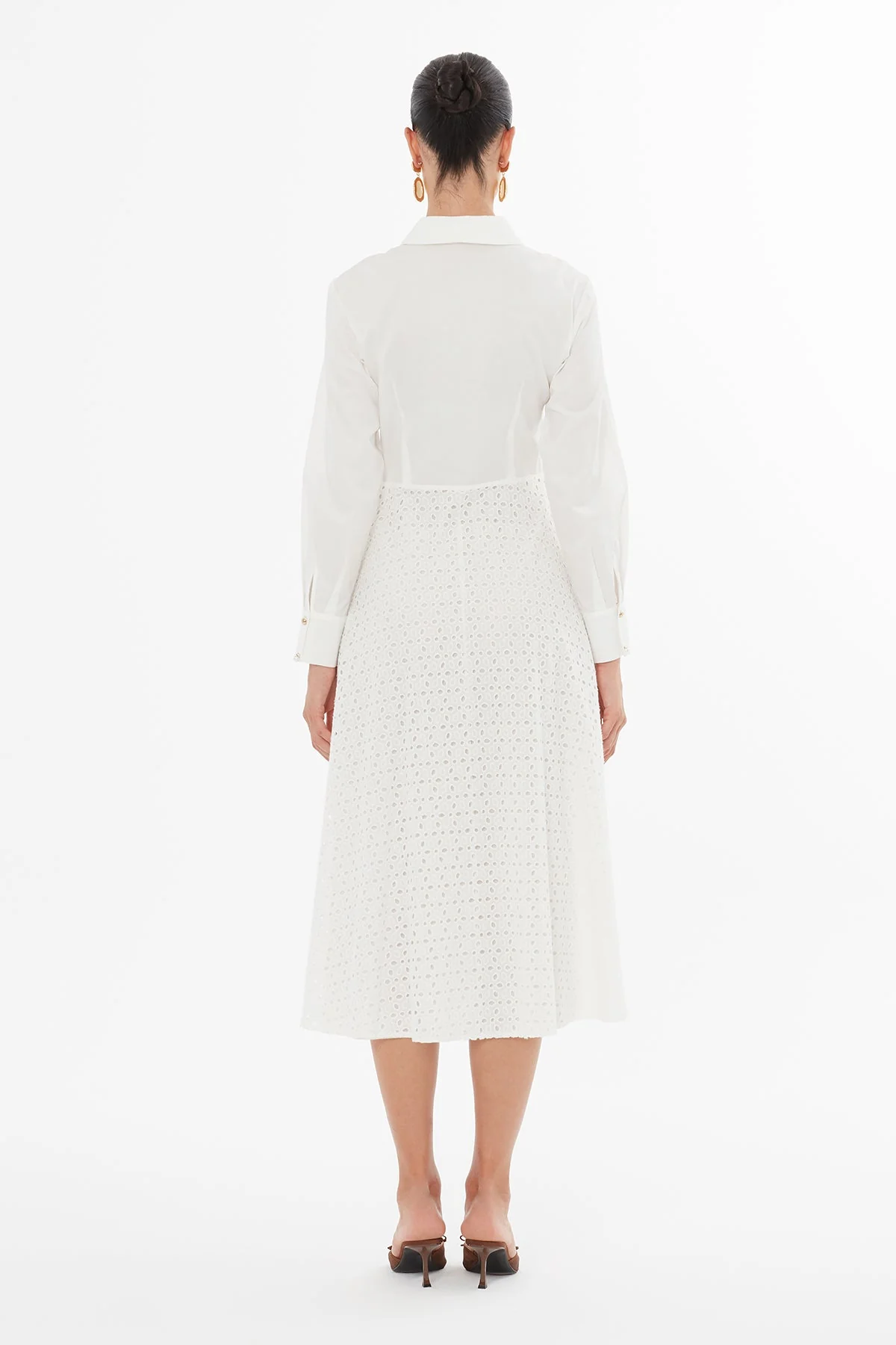 Ecru Collared Maxi Dress - Image 5
