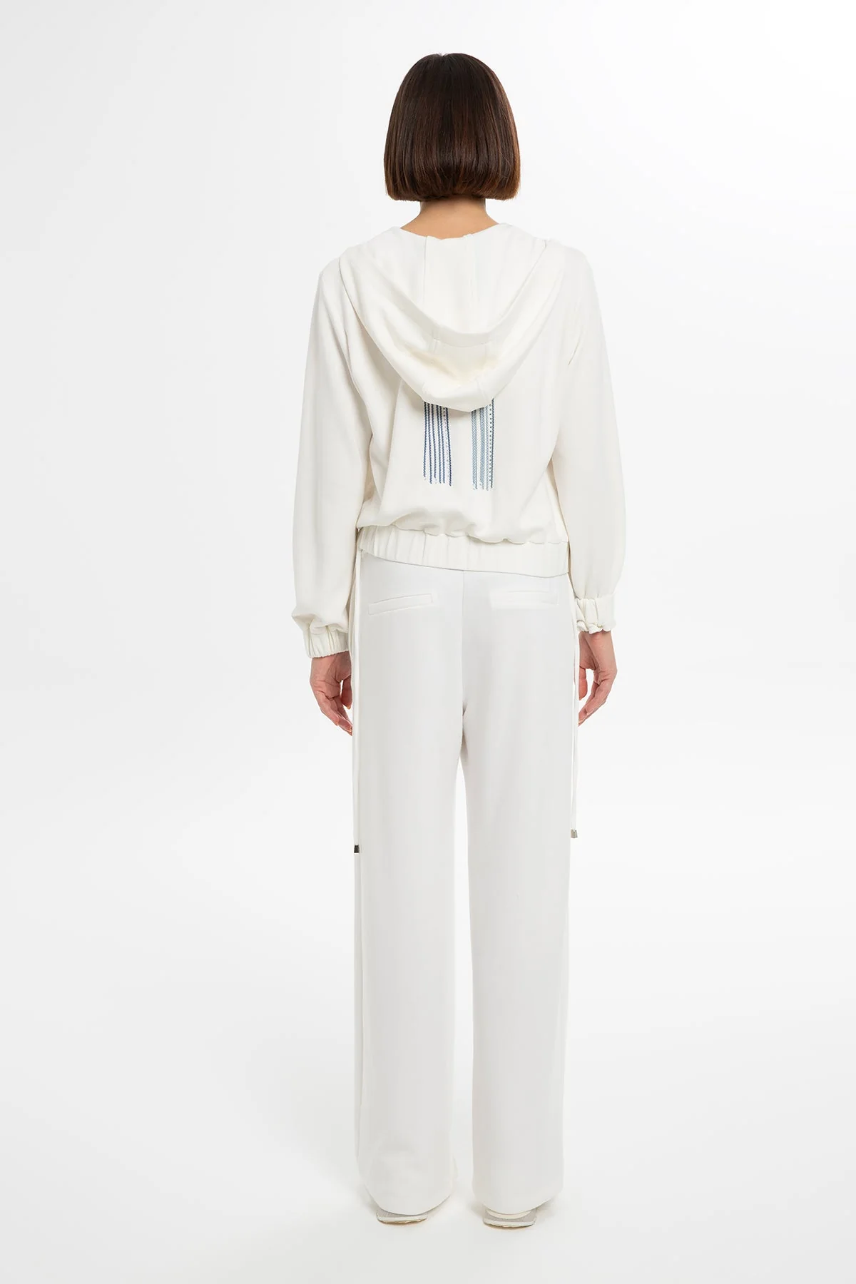 Ecru Crystal-Embellished Sweatshirt - Image 4