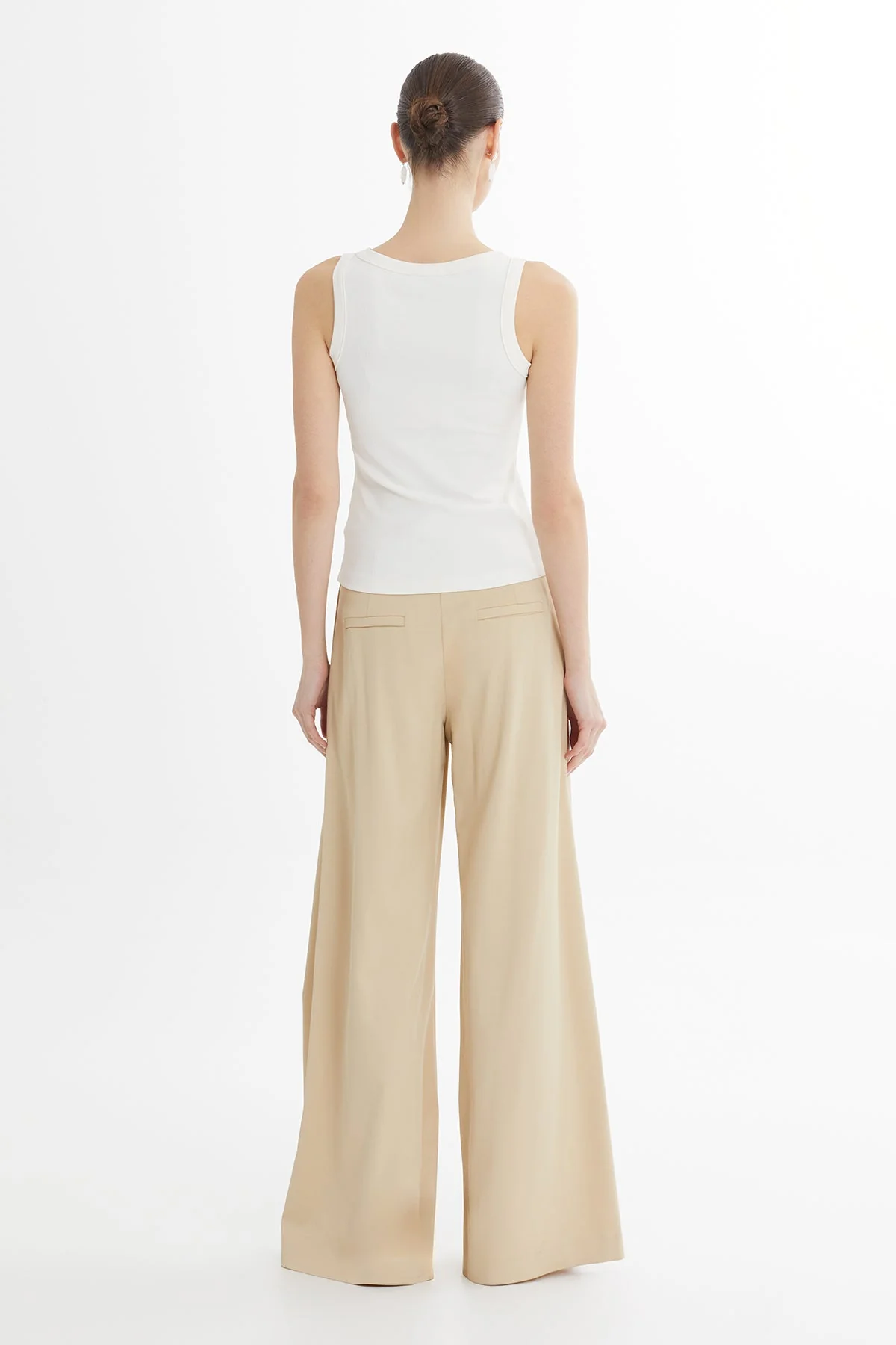Ecru Embroidered Detail Tank Top - Image 5