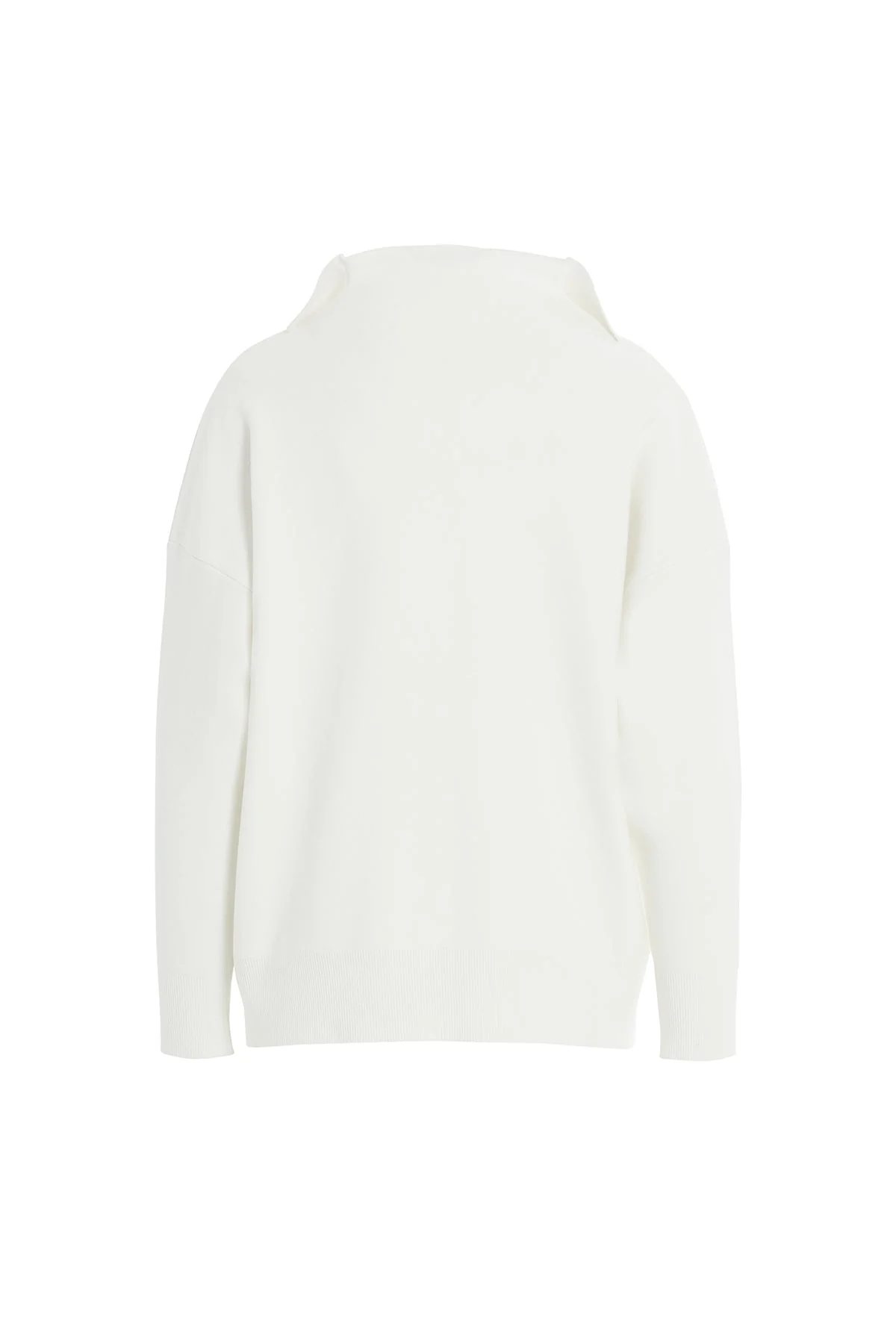 Ecru Flower Detail Knit Blouse - Image 4