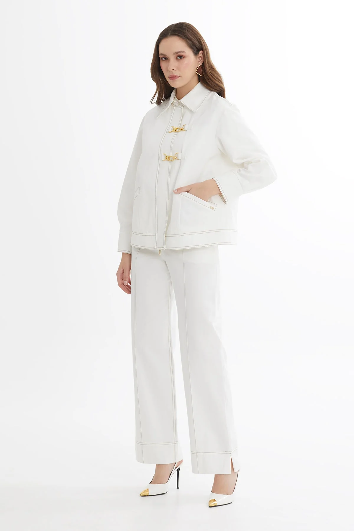 Ecru Gold Accessory Jacket - Image 4