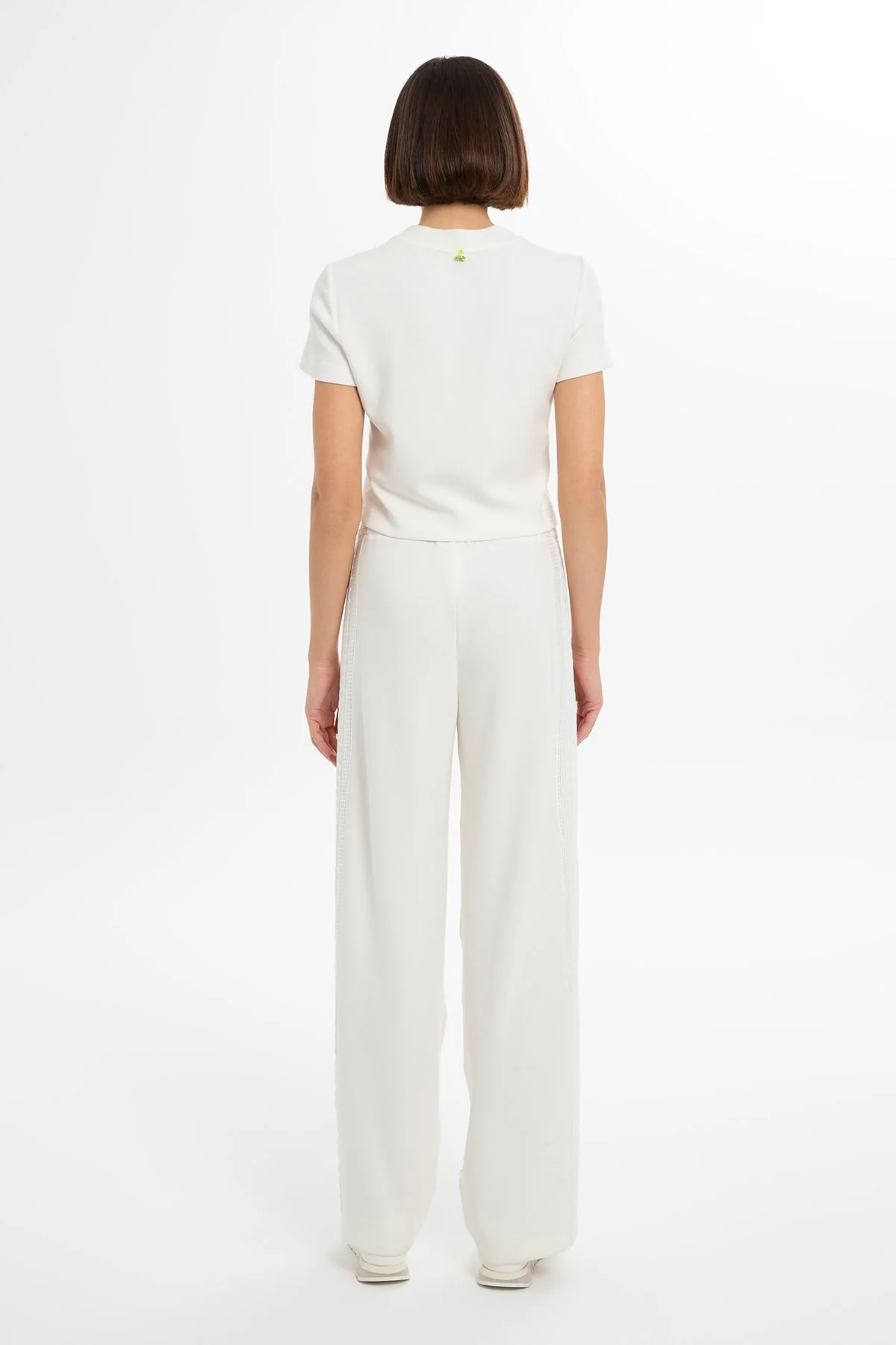 Ecru High-Waist Straight-Leg Sweatpants - Image 5