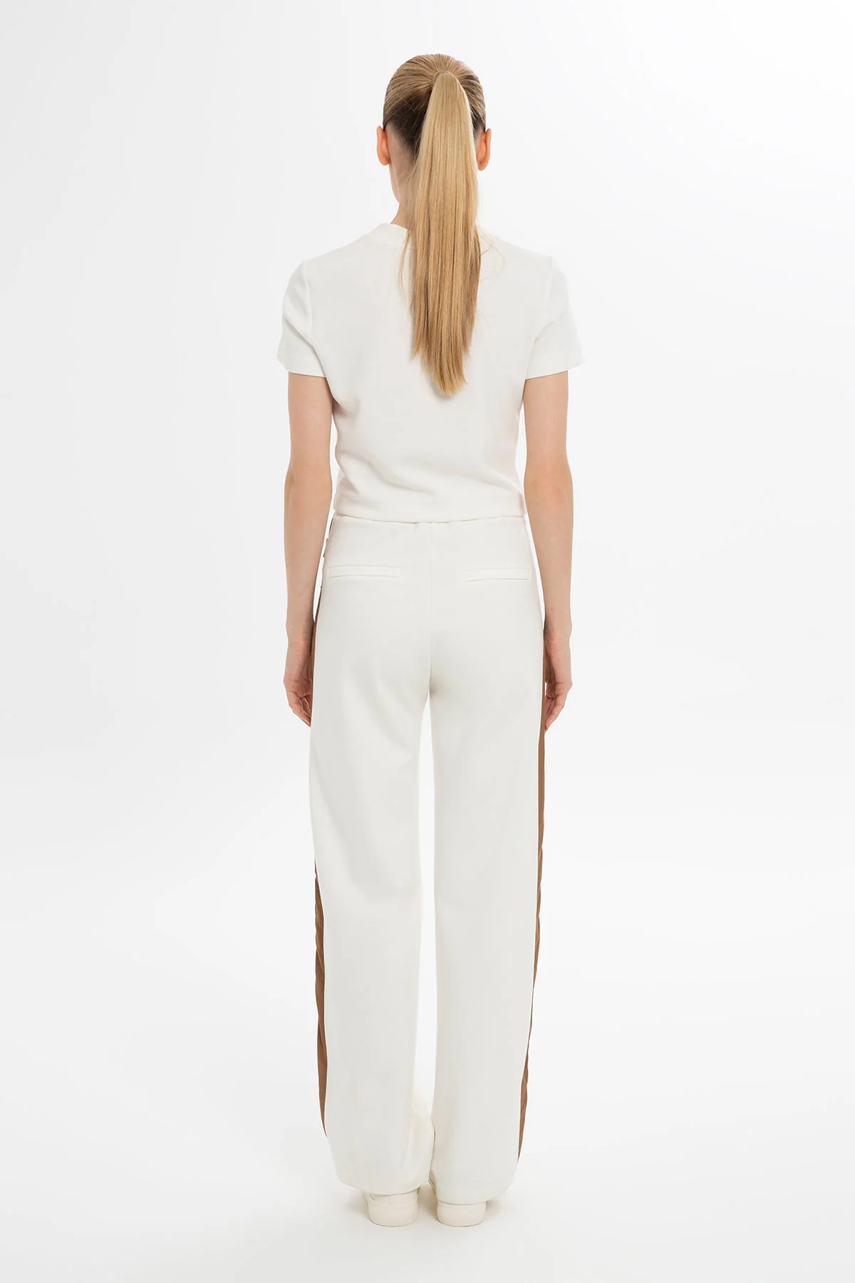 Ecru High-Waist Sweatpants - Image 4