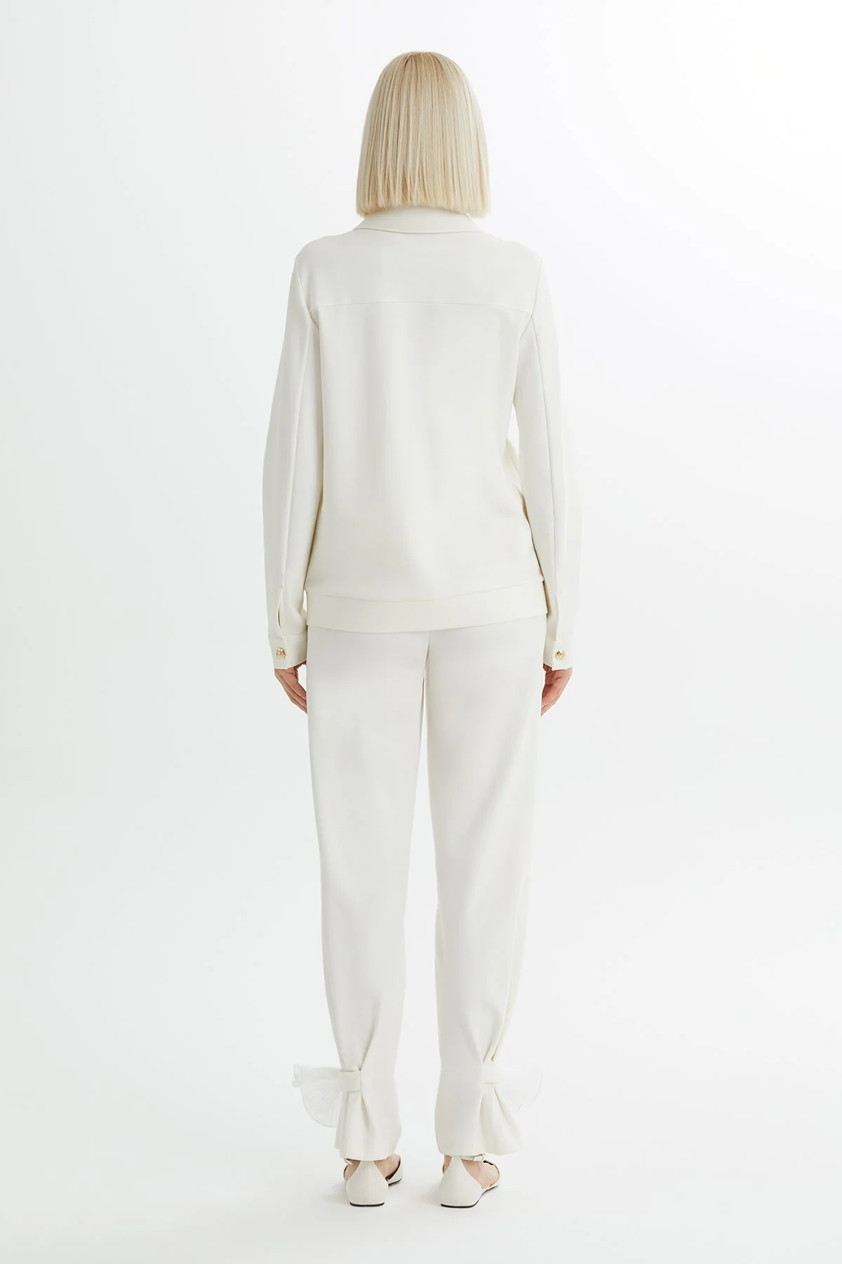 Ecru Jacket and Pants Sweatshirt Set - Image 6