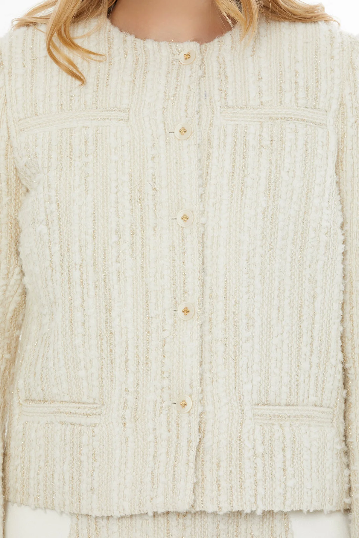 Ecru Jacket with Front Buttons - Image 2