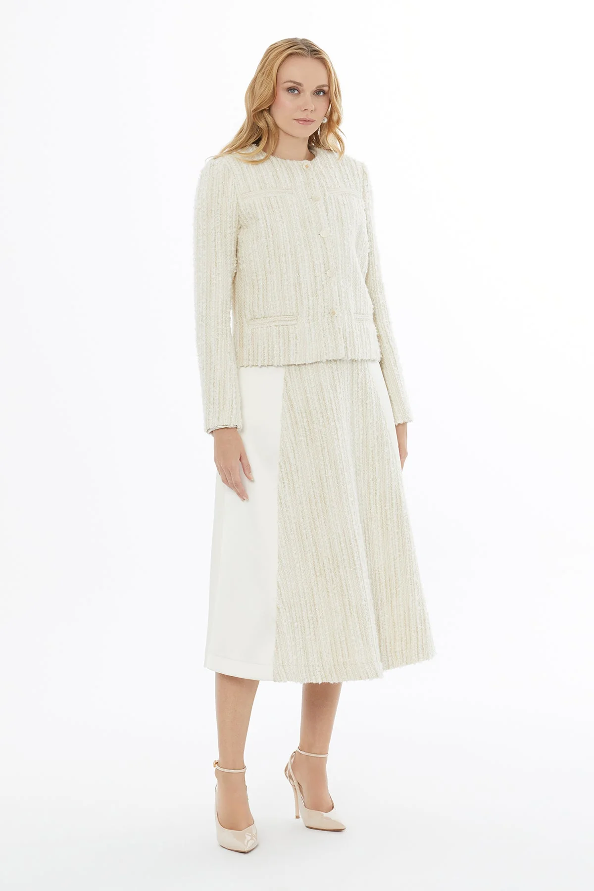 Ecru Jacket with Front Buttons - Image 4