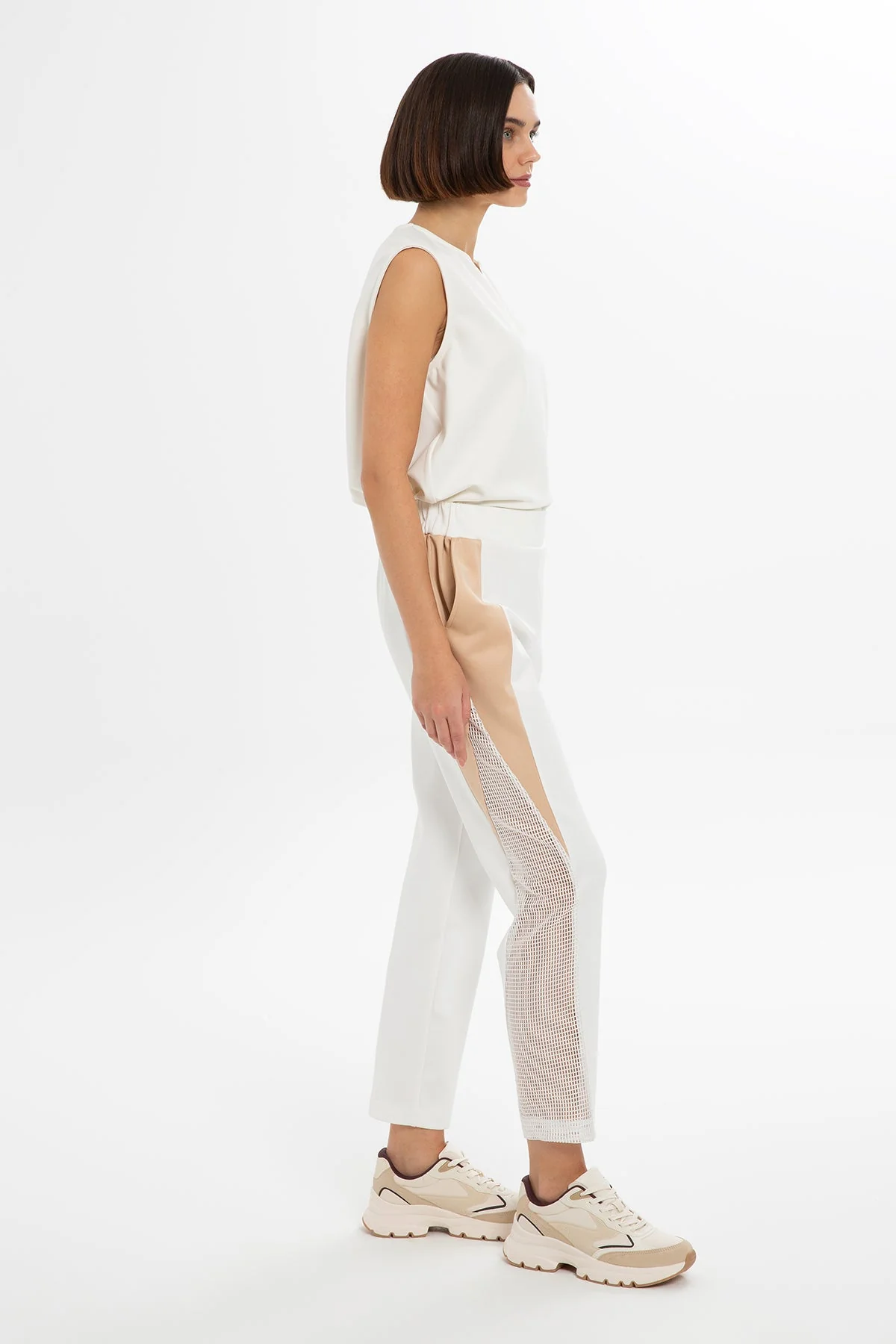 Ecru Large-Pocket Sweatpants - Image 3