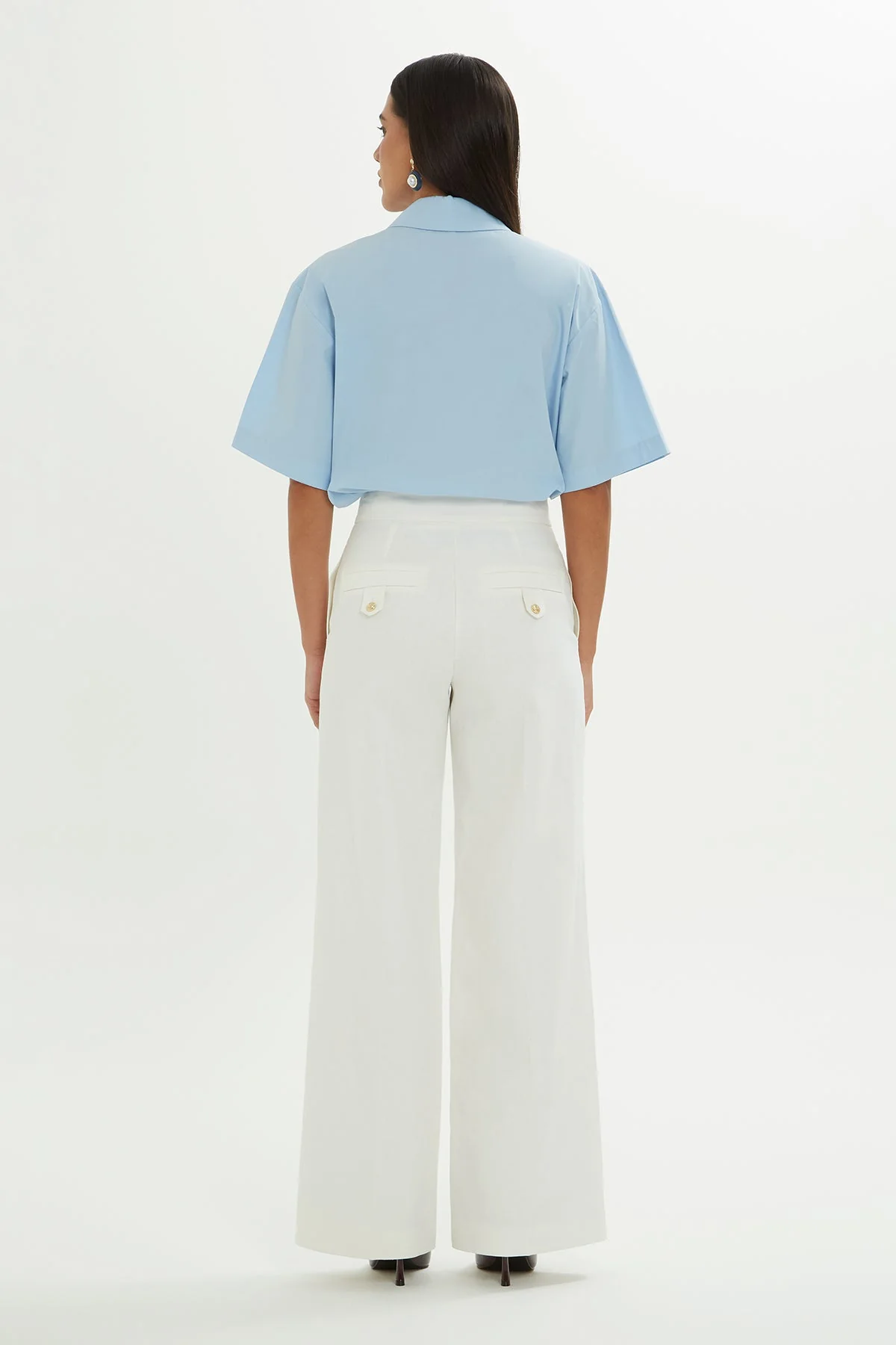 Ecru Loose-Fit Trousers - Image 4