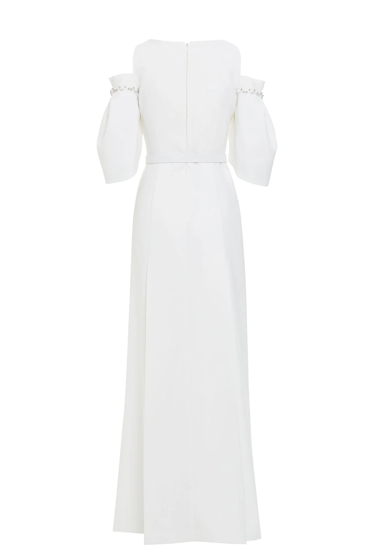 Ecru Off-Shoulder Long Dress - Image 4