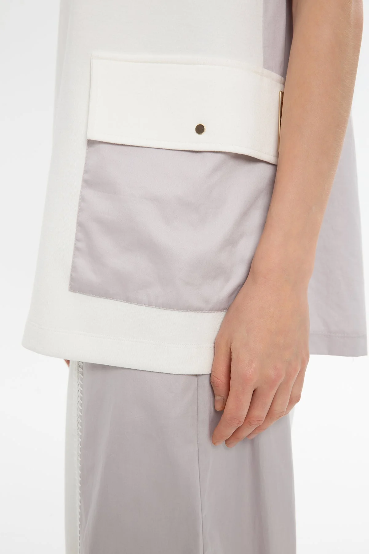 Ecru Open-Back Accent Blouse - Image 2