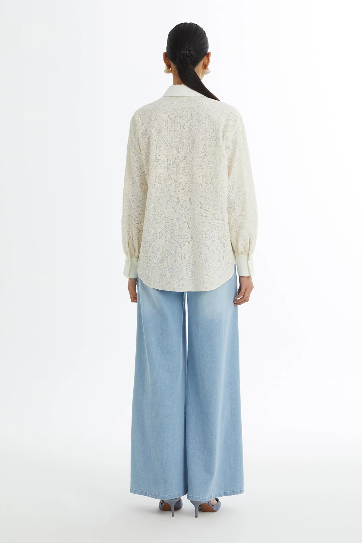 Ecru Patterned Signature Shirt - Image 5