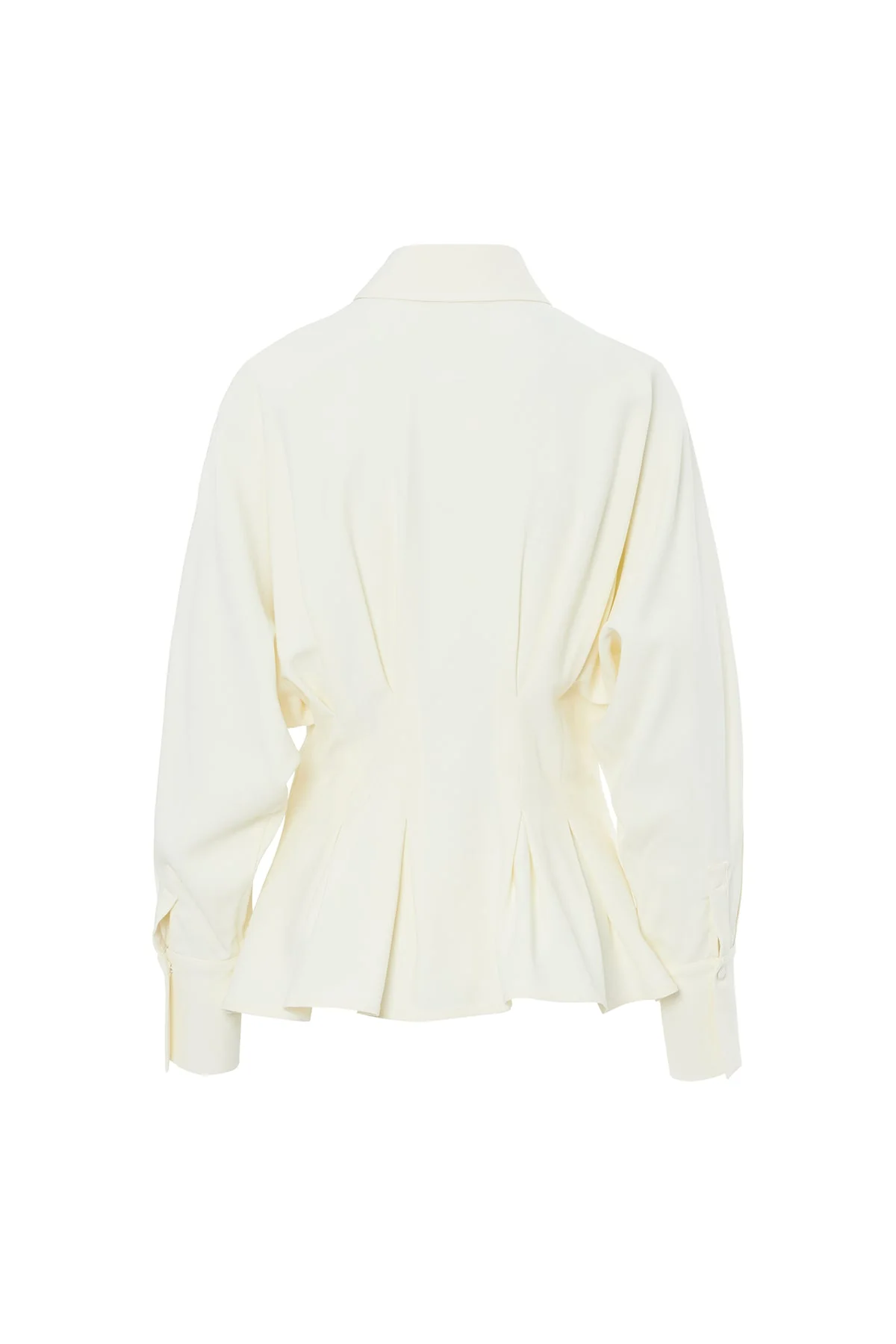 Ecru Pleated Shirt - Image 3