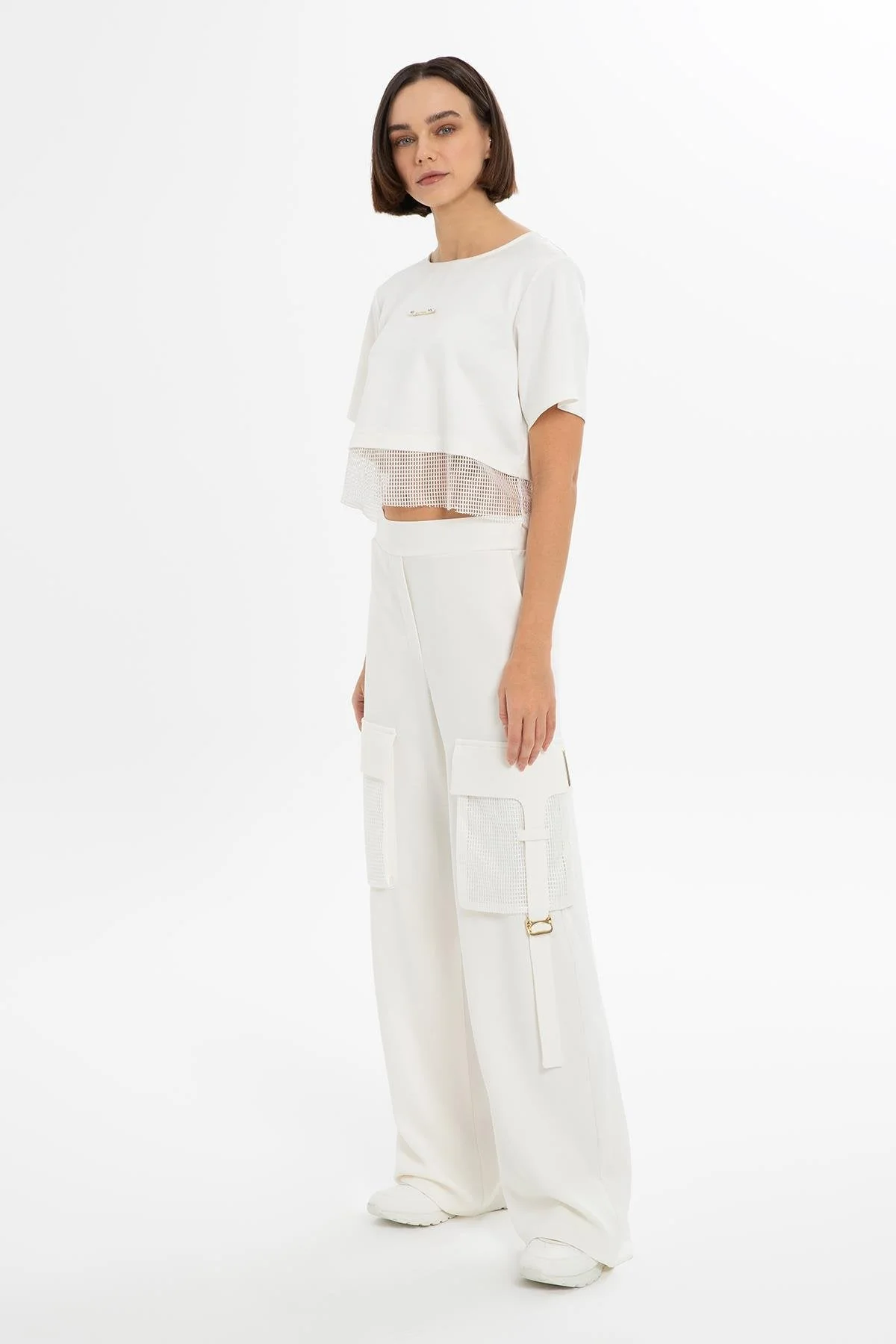 Ecru Pocket-Detail Sweatpants - Image 2
