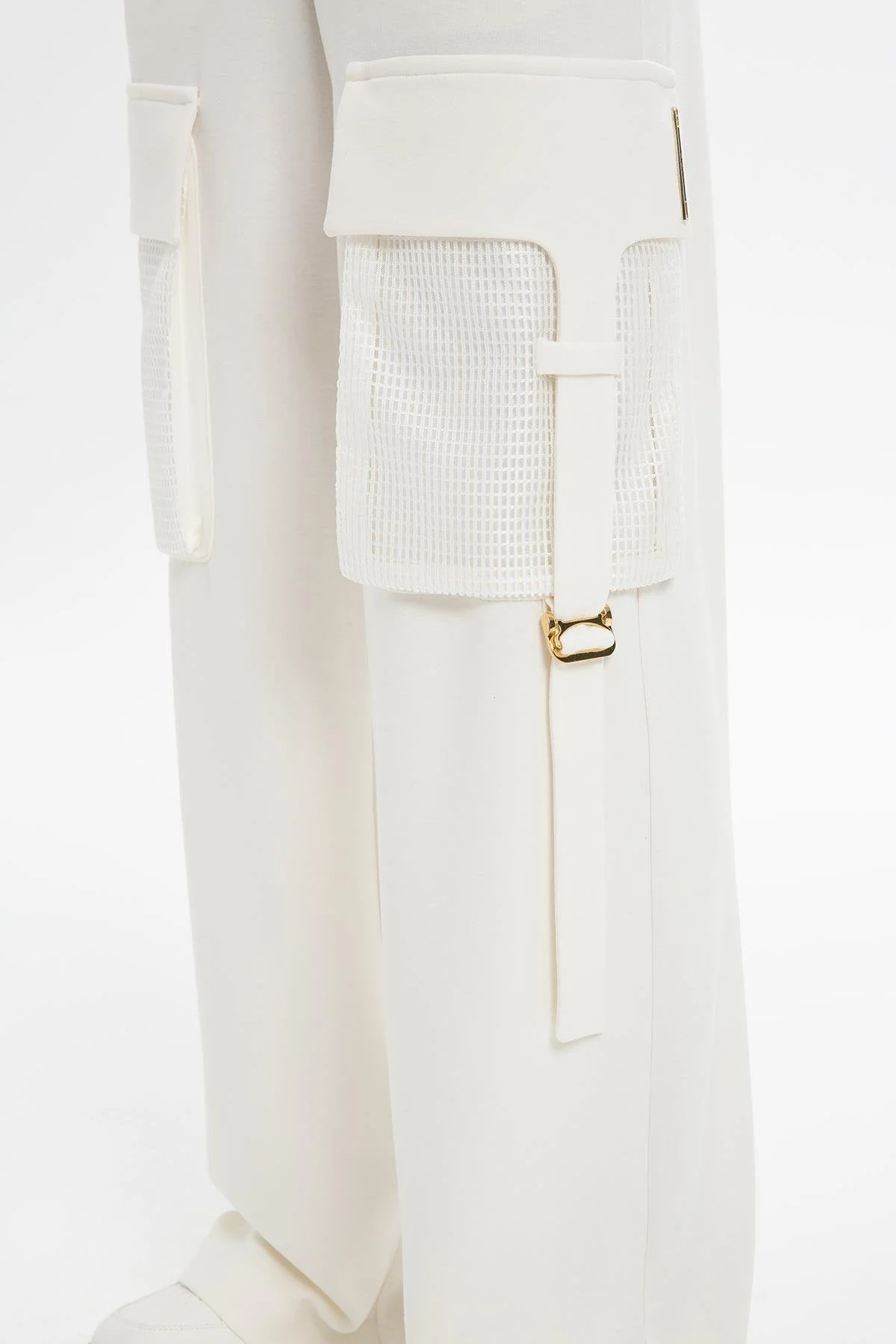 Ecru Pocket-Detail Sweatpants - Image 3