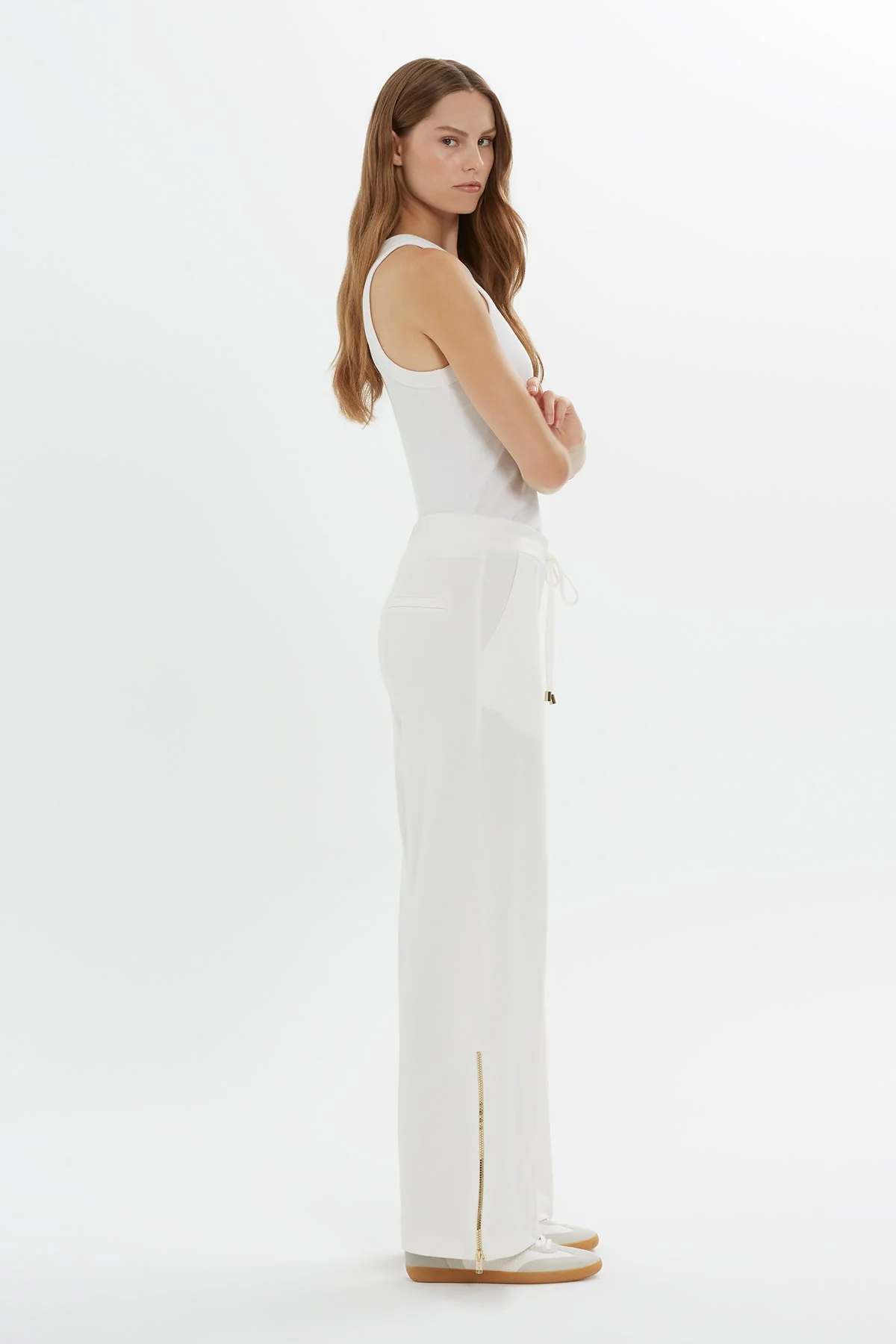 Ecru Straight-Leg Drawstring Sweatpants - Image 2