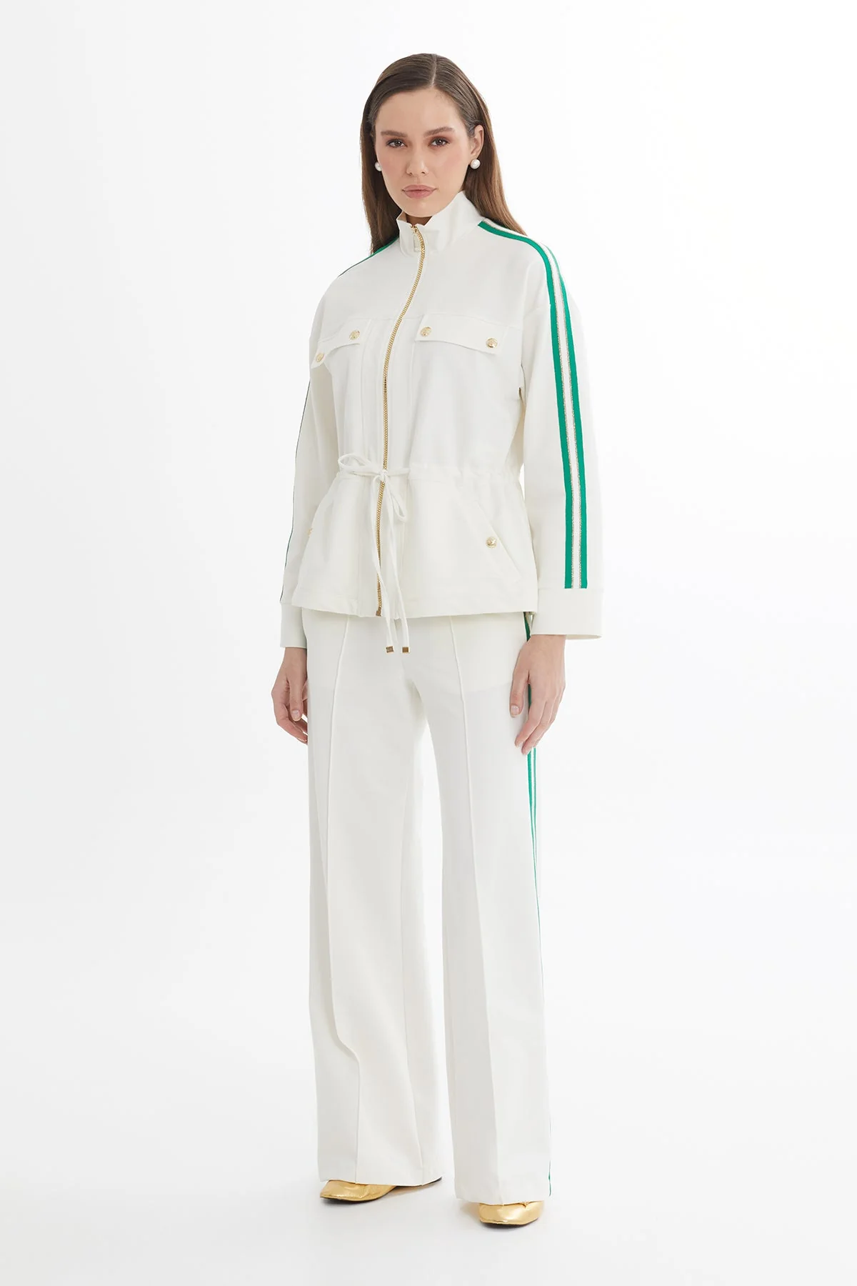 Ecru Trim Detail Sweat Set - Image 3