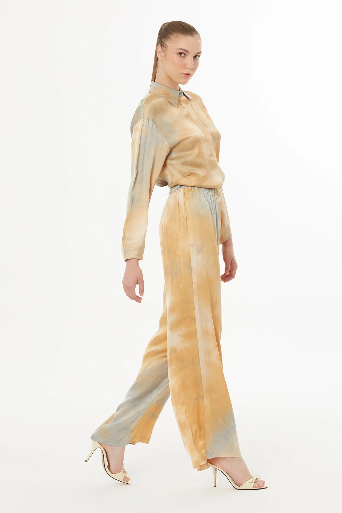 Elasticated Waist Printed Trousers - Image 3