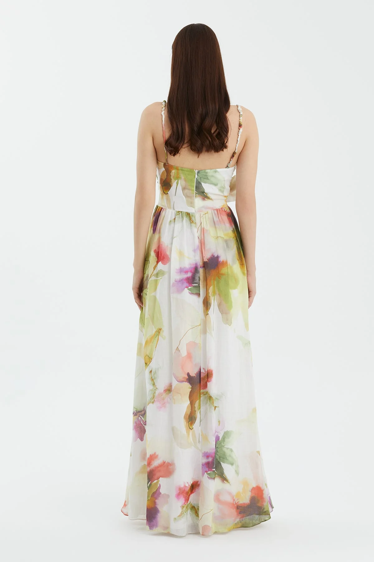 Embroidered Floral Print Dress - Image 4