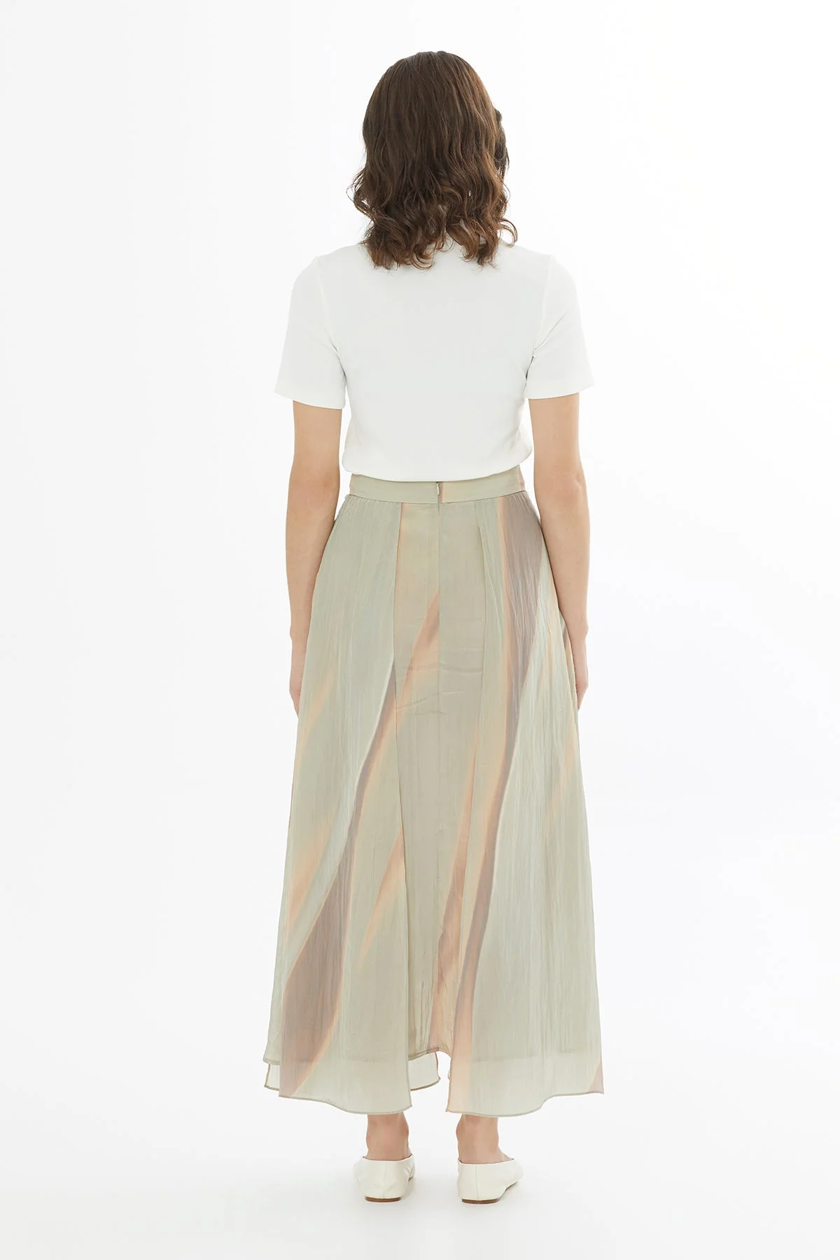 Embroidered Panelled Skirt - Image 4