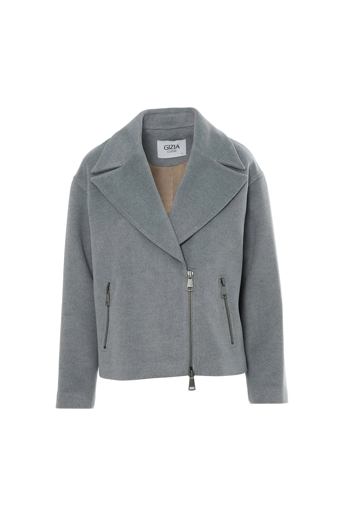 Front-Zip Oversize Coat