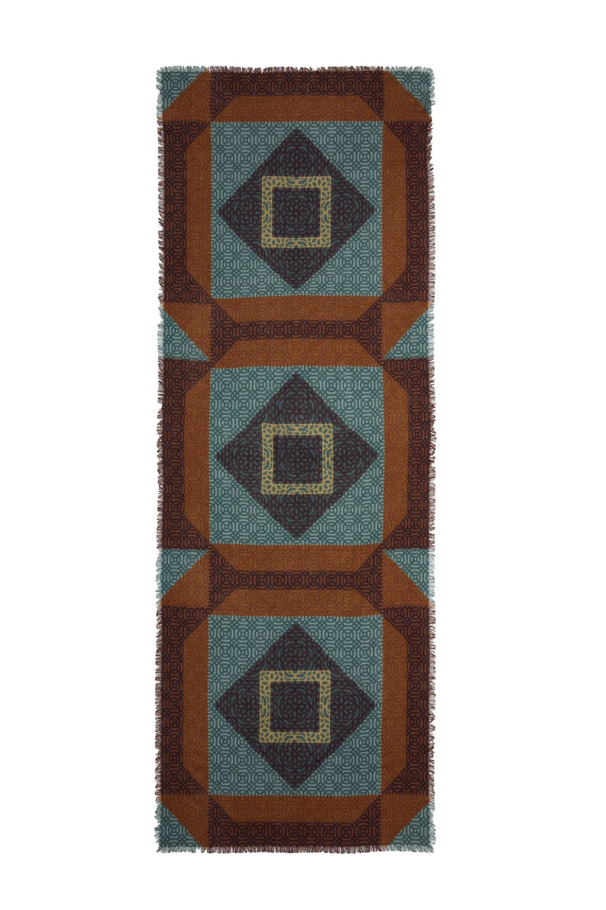 Geometric Patterned Long Shawl - Image 4