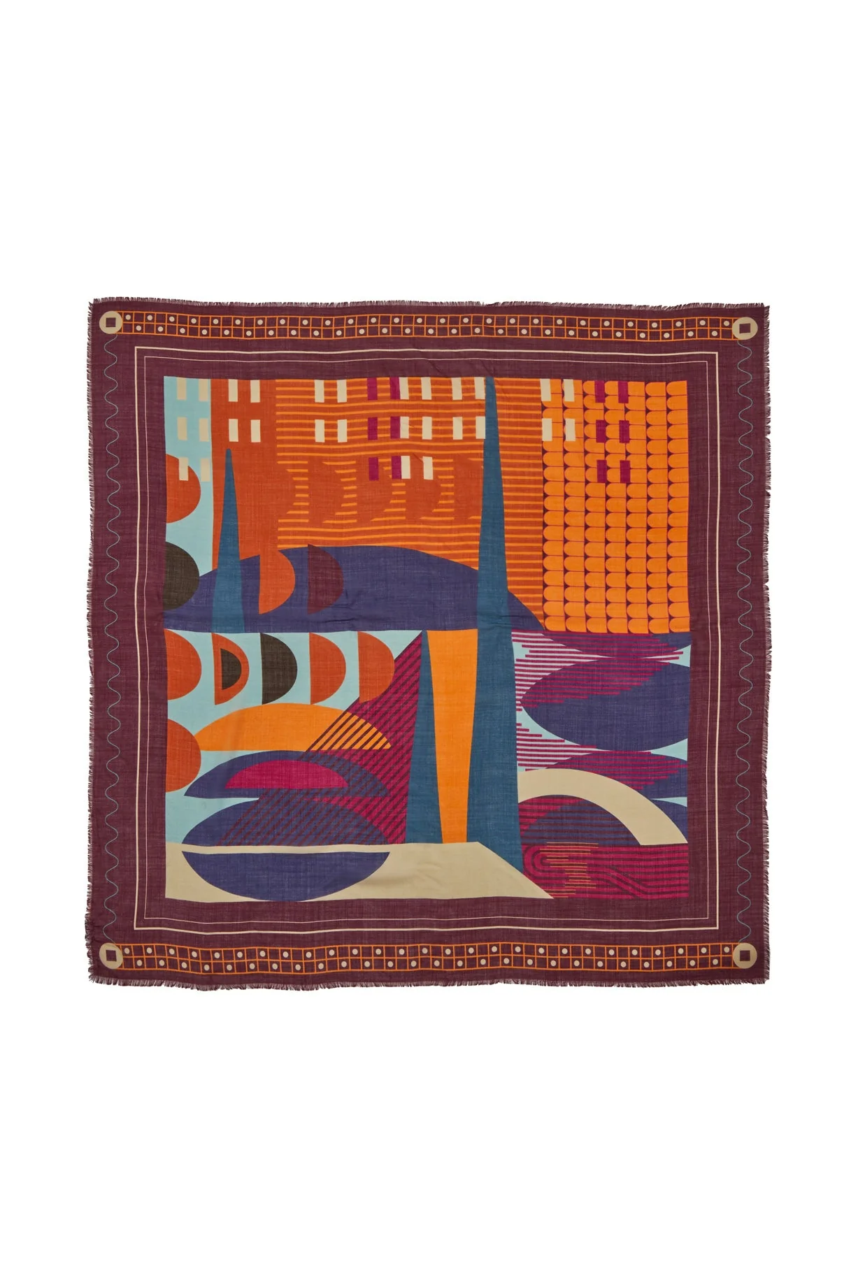 Geometric Patterned Scarf - Image 4