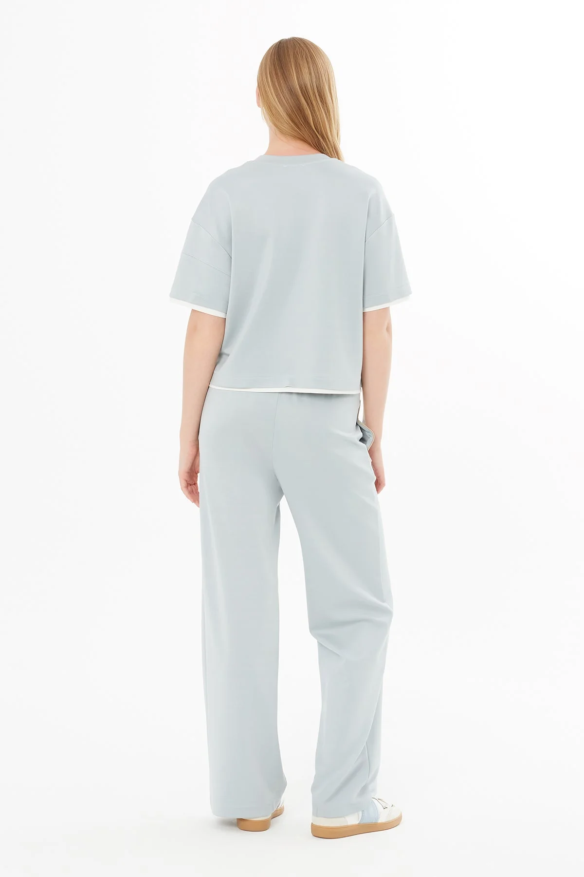 Gray T-Shirt with Cutout Detail - Image 4