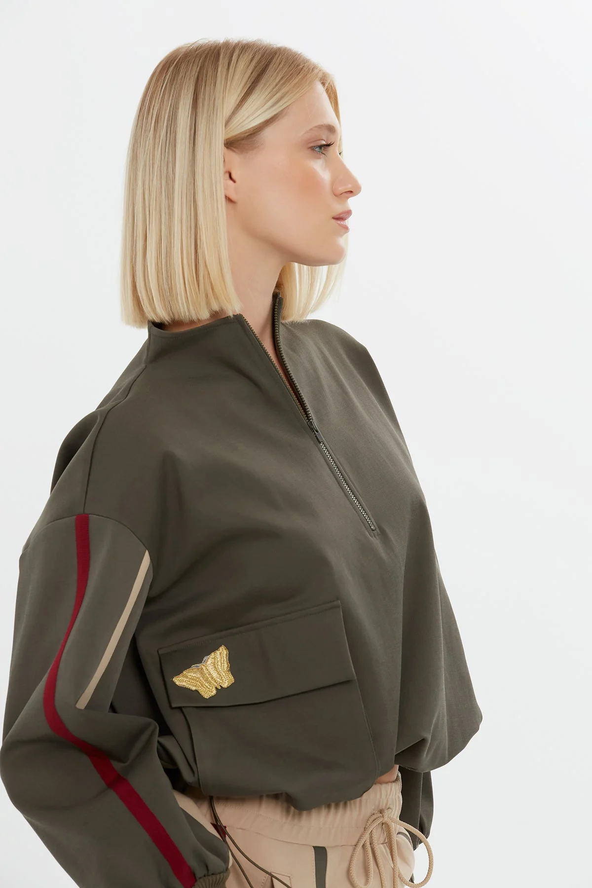 Green Butterfly-Motif Sweatshirt - Image 6