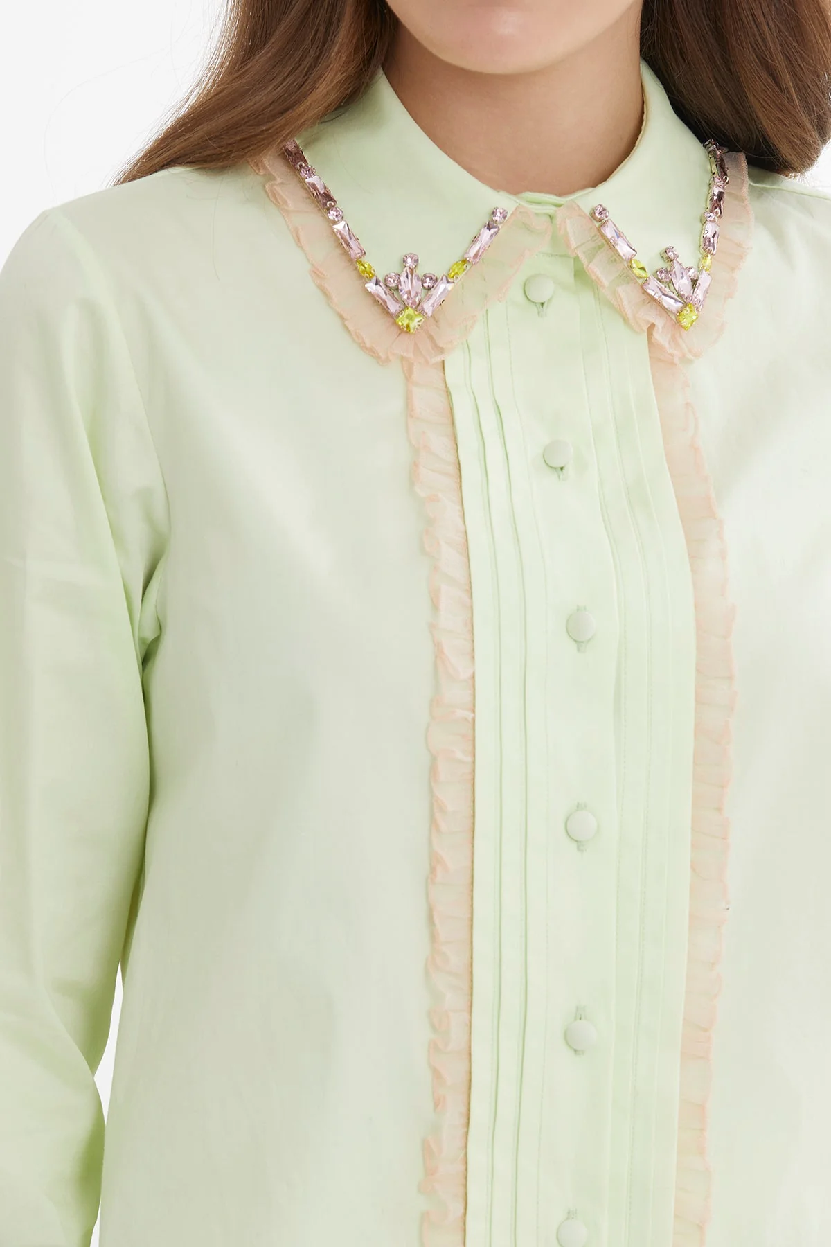 Green Embroidered Shirt - Image 3