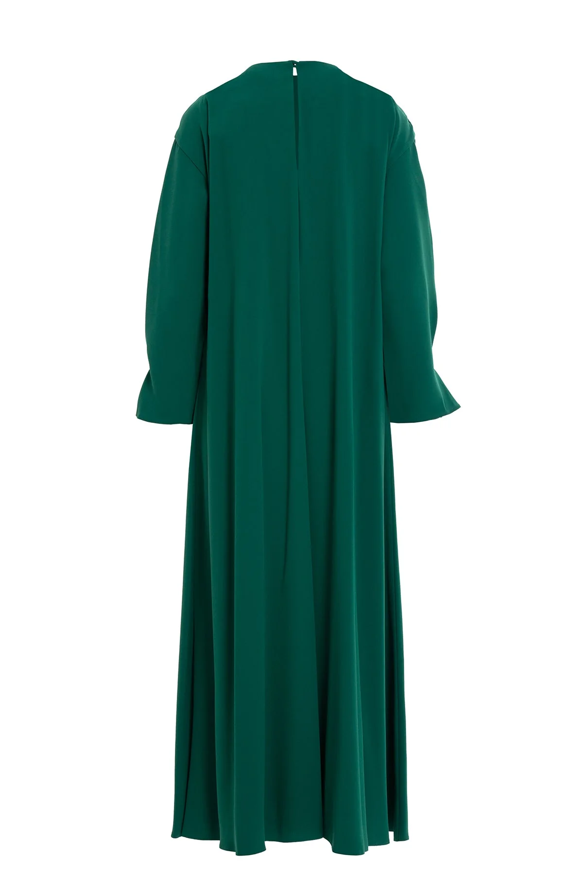 Green Maxi Chain-Detail Collar Dress - Image 3