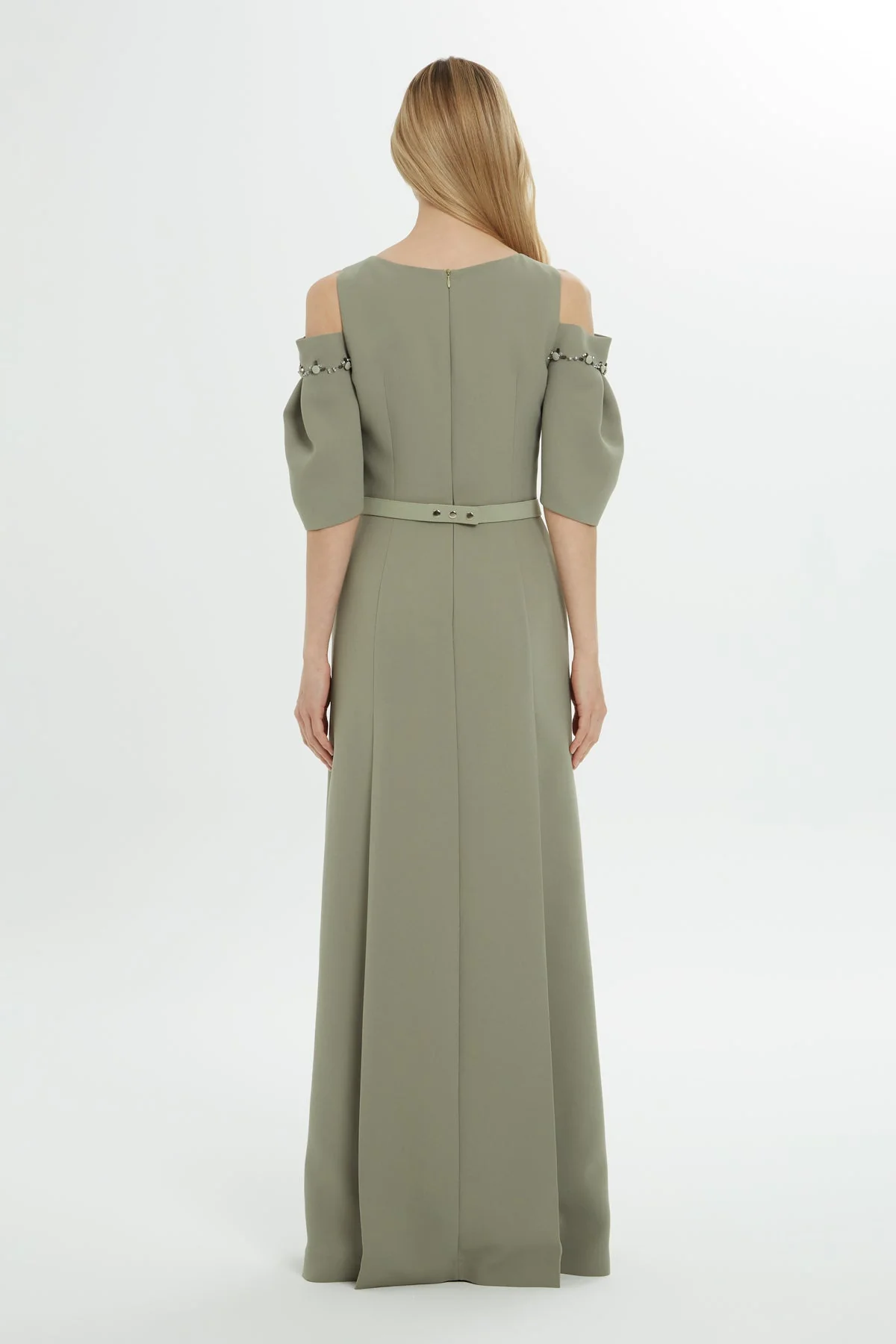 Green Off-Shoulder Long Dress - Image 5