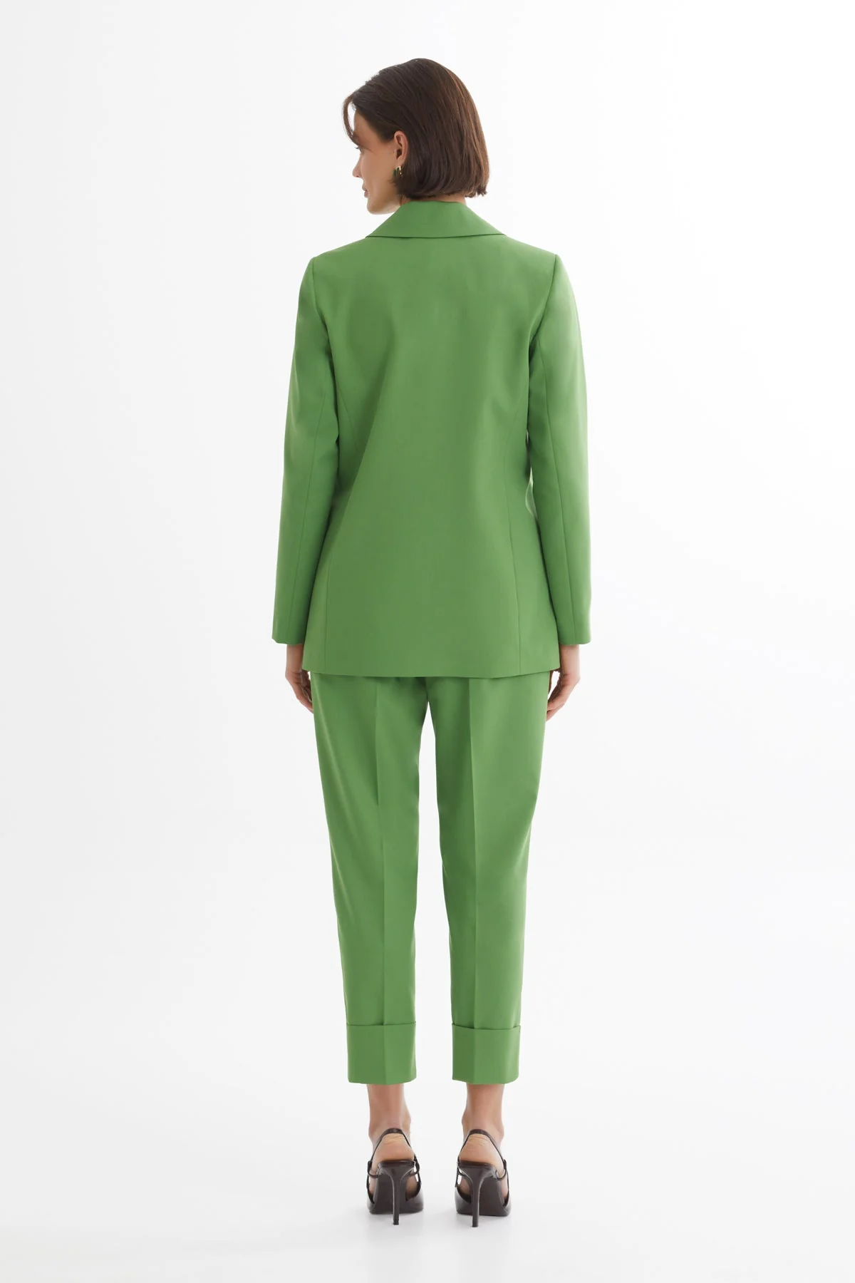 Green Single-Button Blazer Suit - Image 4