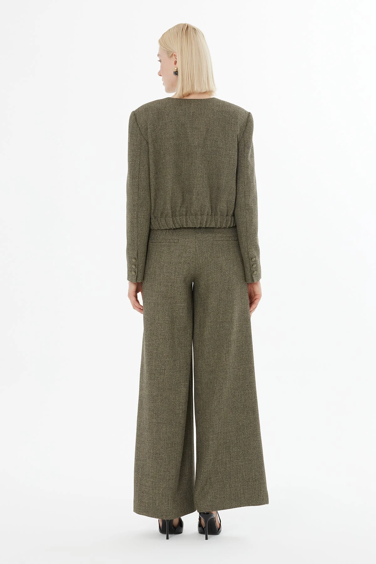 Green Suit with Elasticated-Waist Jacket - Image 5