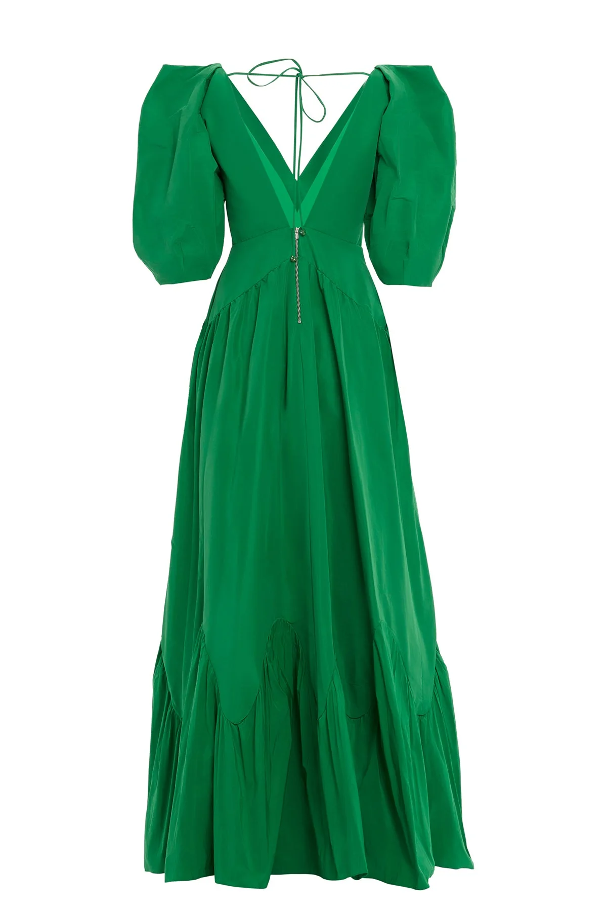 Green V-Neck Maxi Dress - Image 3