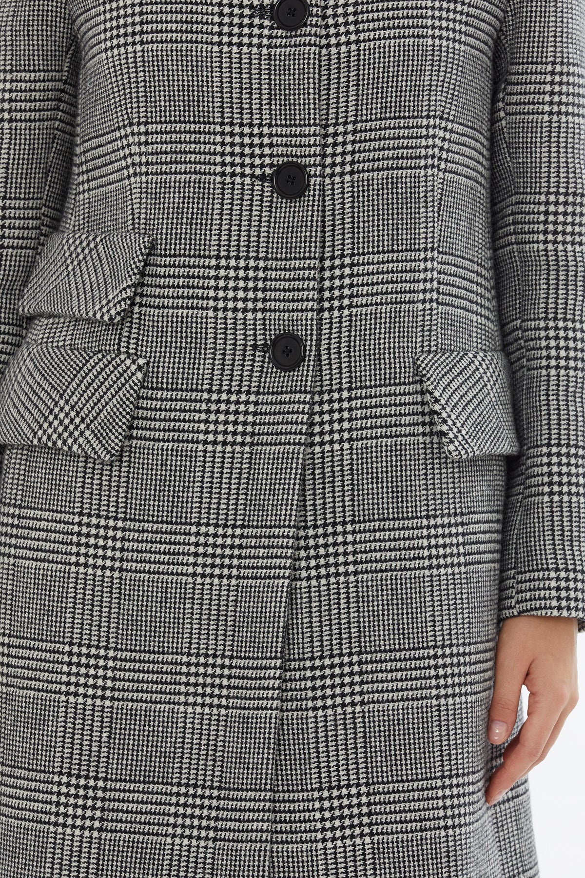 Grey Button-Front Jacket with Pockets - Image 3